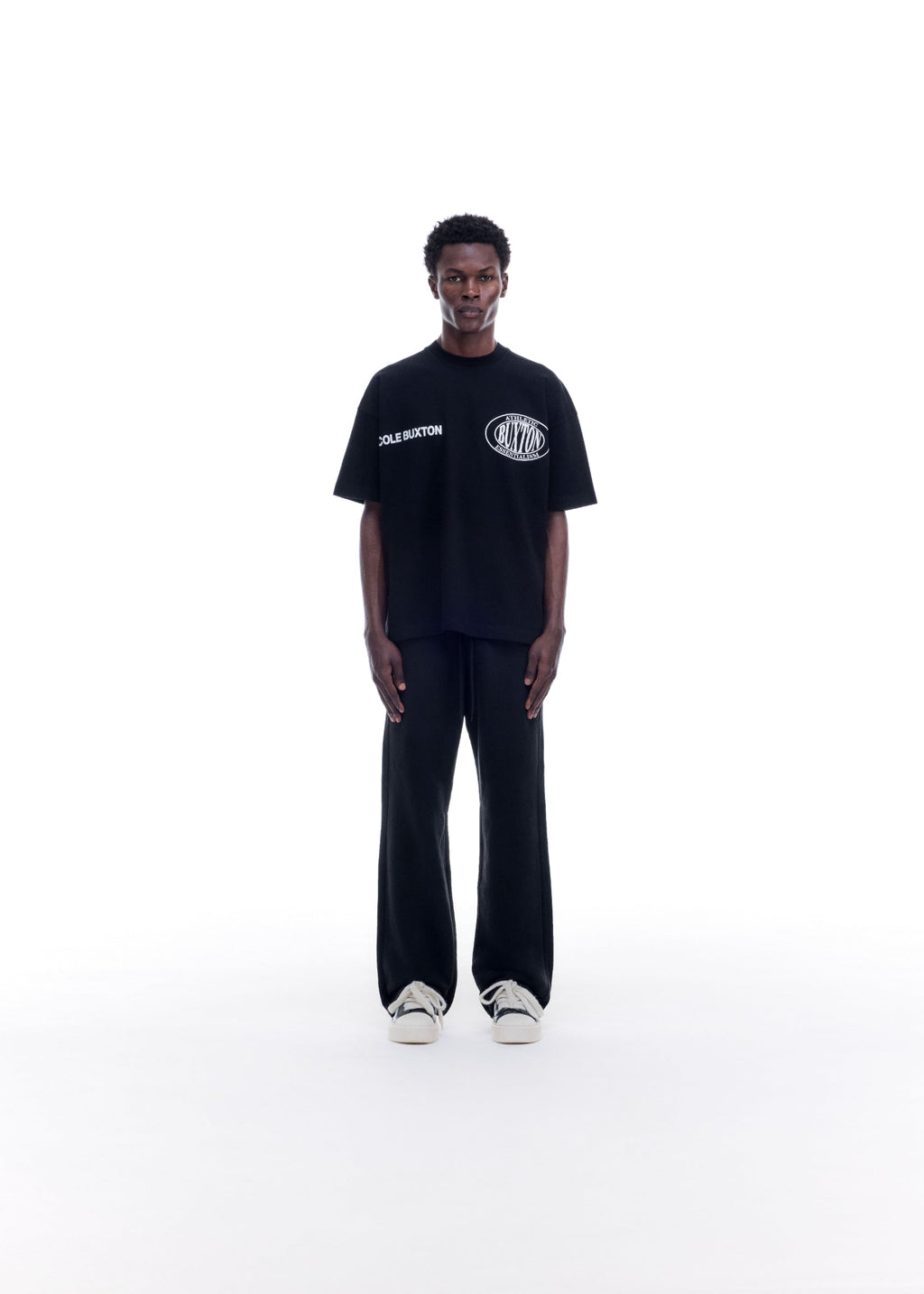DOUBLE LOGO SPORTS T-SHIRT - BLACK