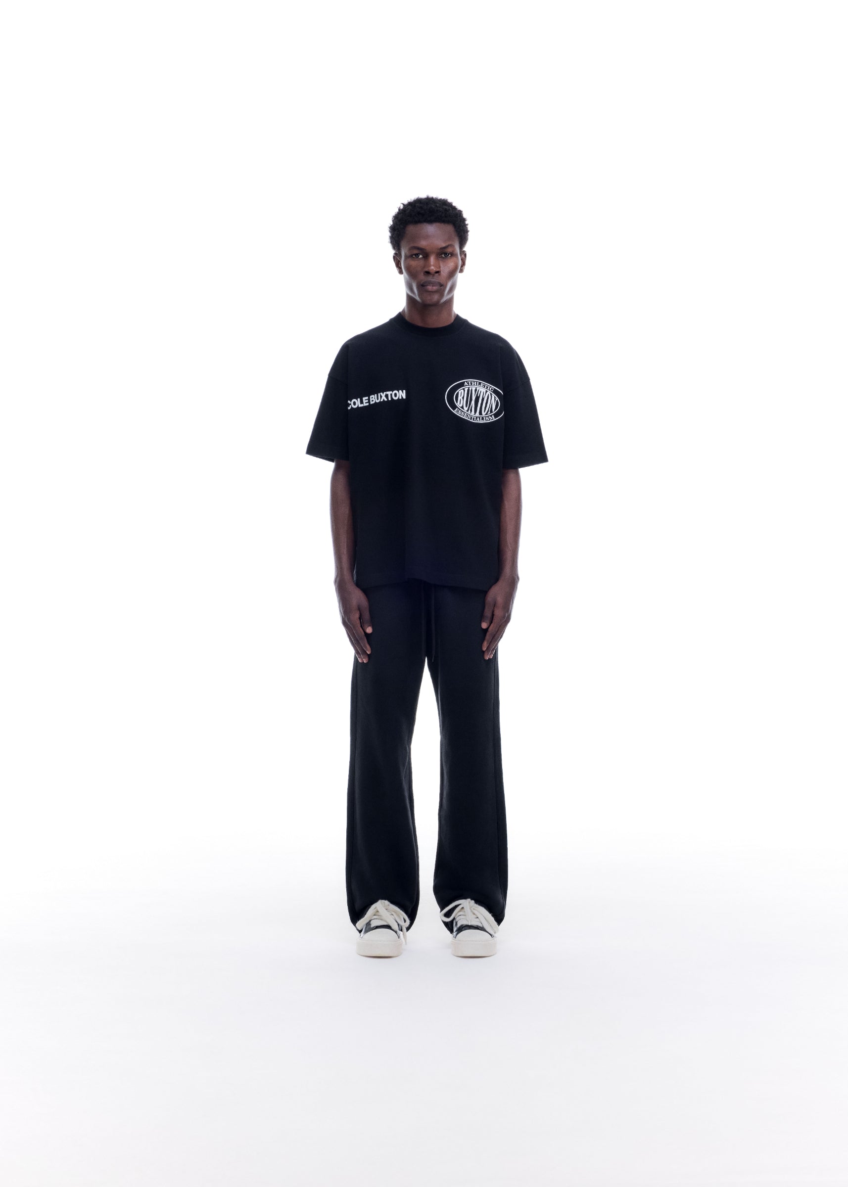 DOUBLE LOGO SPORTS T-SHIRT - BLACK