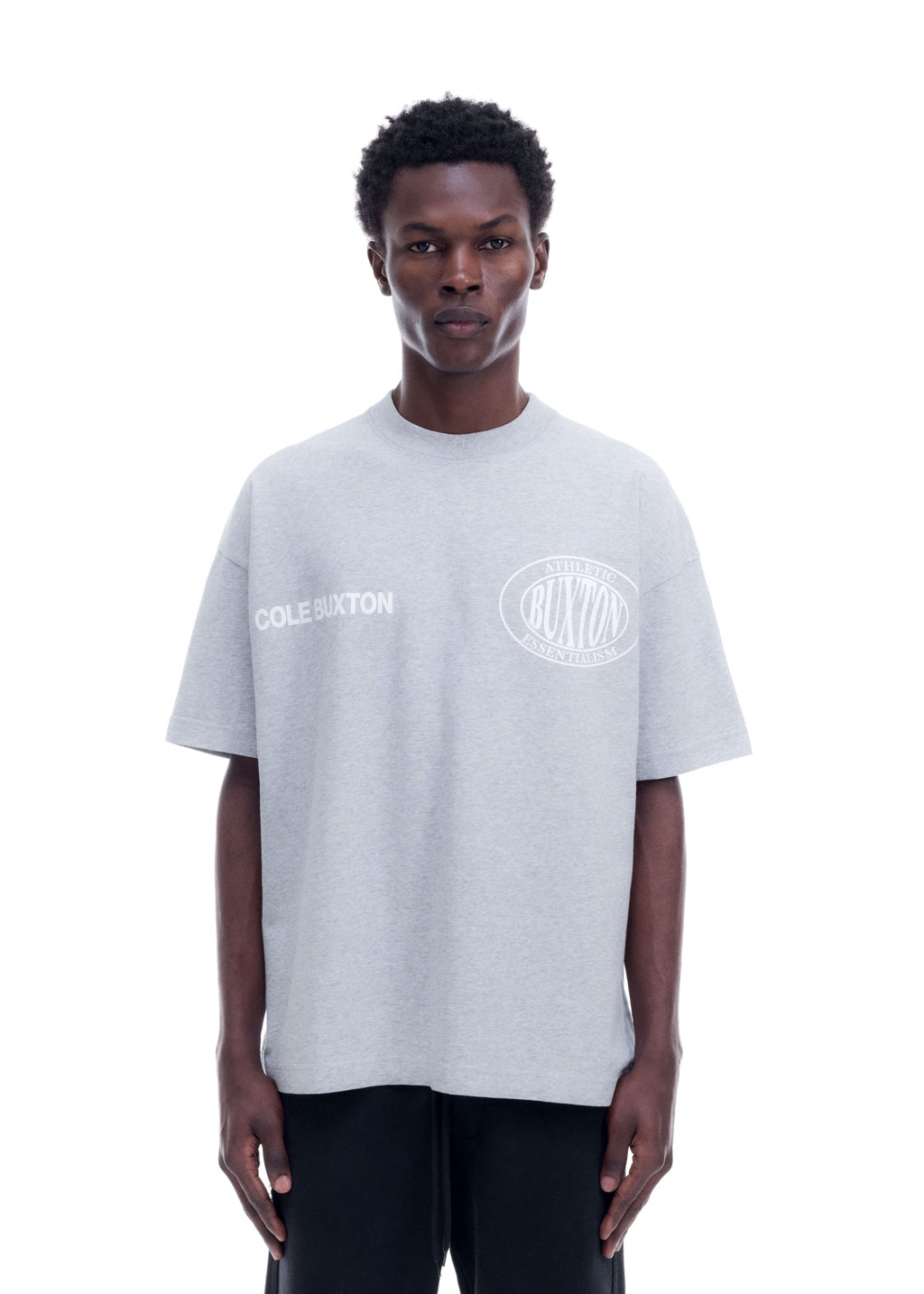 DOUBLE LOGO SPORTS T-SHIRT - GREY MARL
