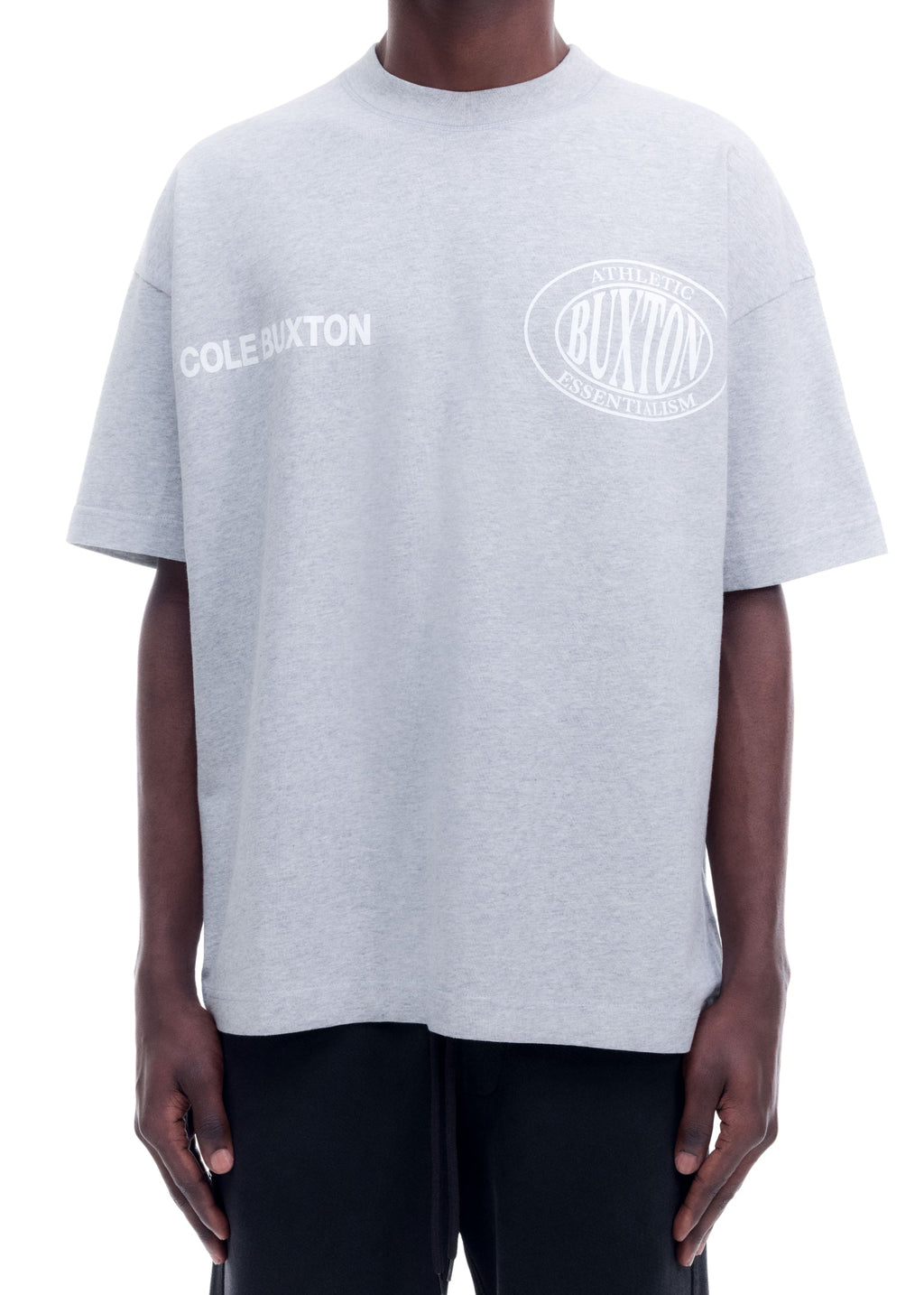 DOUBLE LOGO SPORTS T-SHIRT - GREY MARL