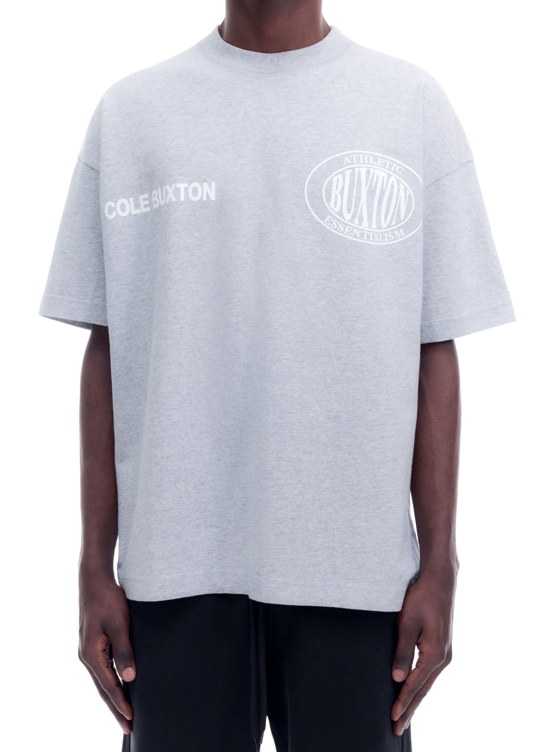 DOUBLE LOGO SPORTS T-SHIRT - GREY MARL
