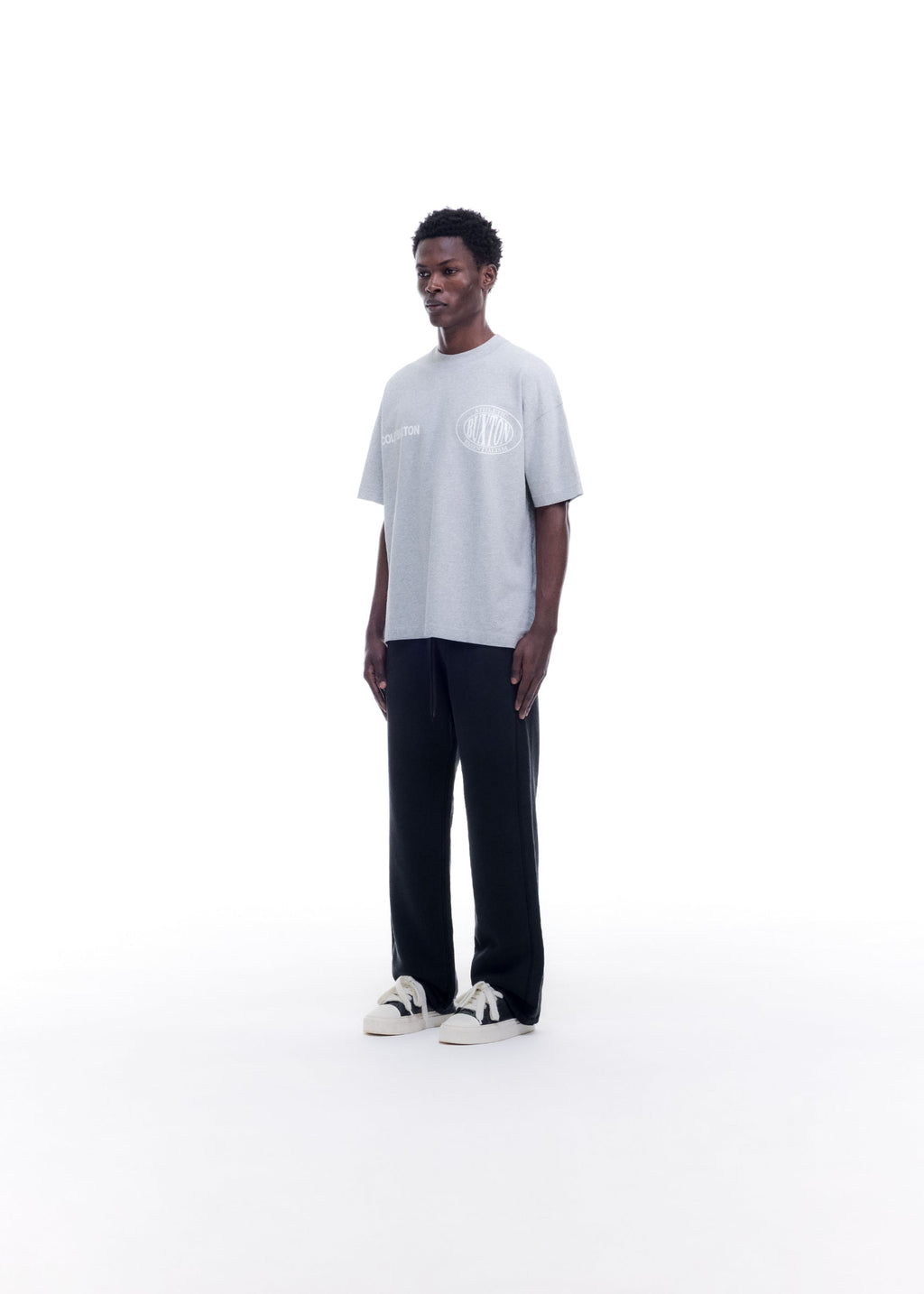 DOUBLE LOGO SPORTS T-SHIRT - GREY MARL