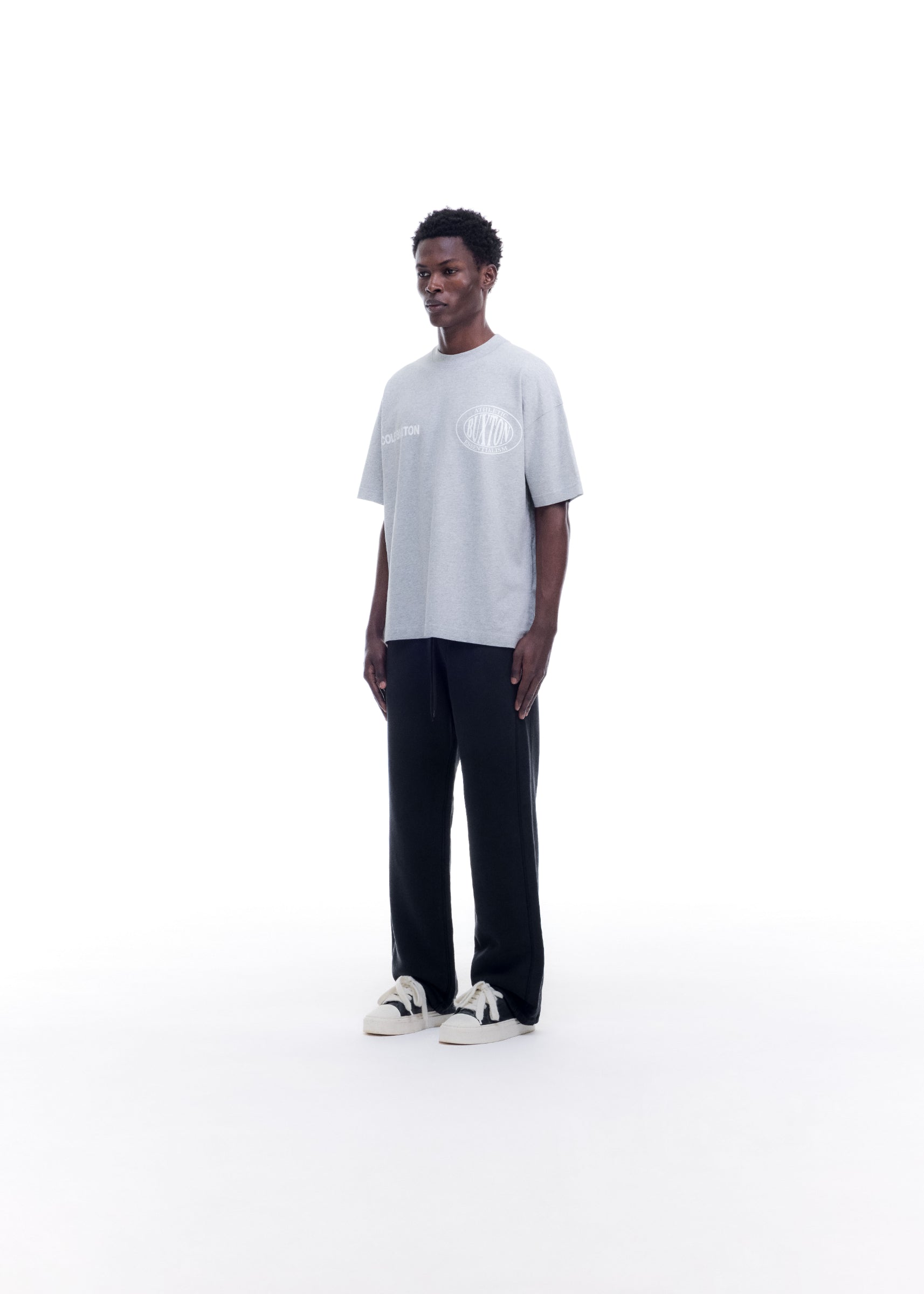 DOUBLE LOGO SPORTS T-SHIRT - GREY MARL