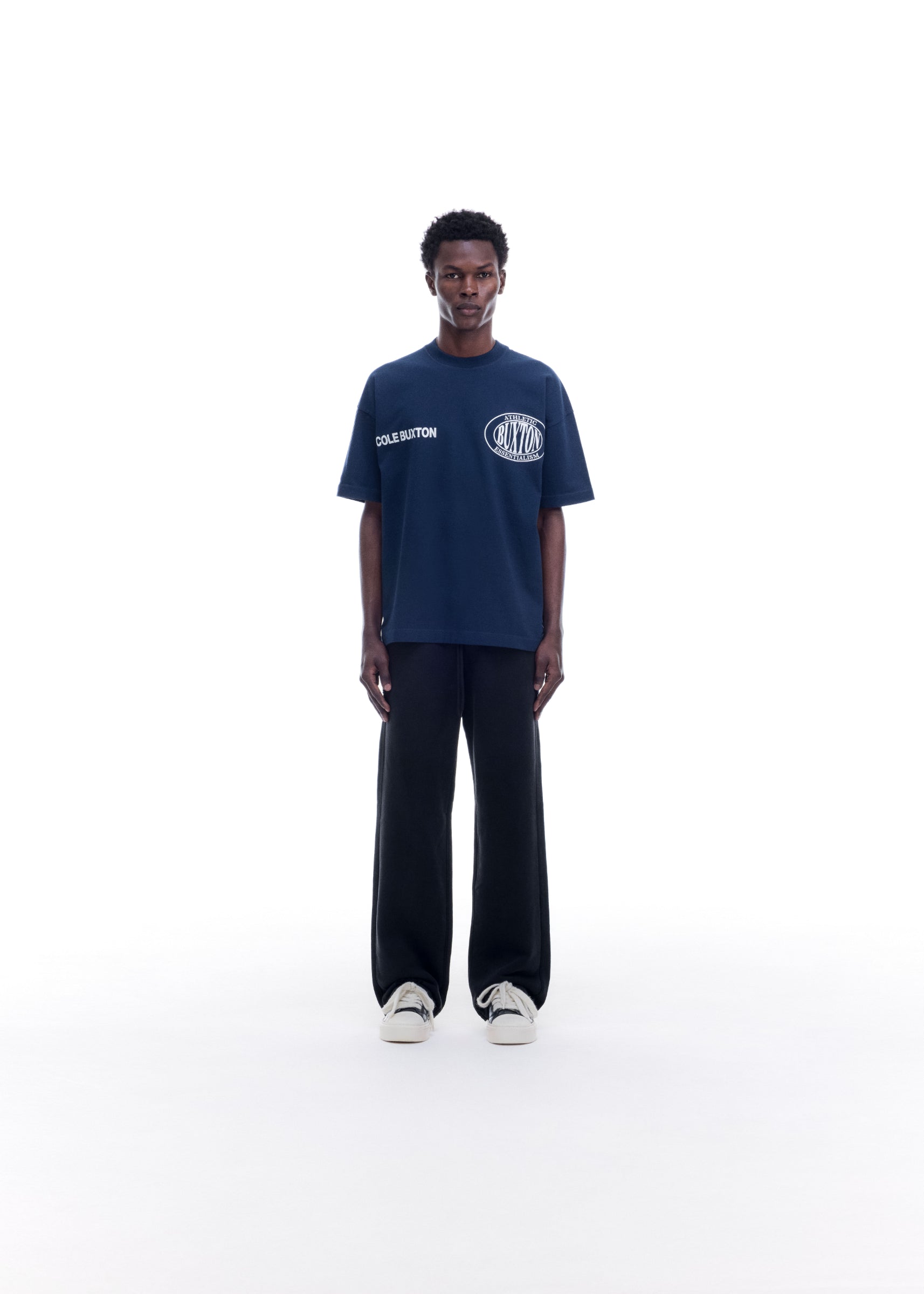 DOUBLE LOGO SPORTS T-SHIRT - NAVY