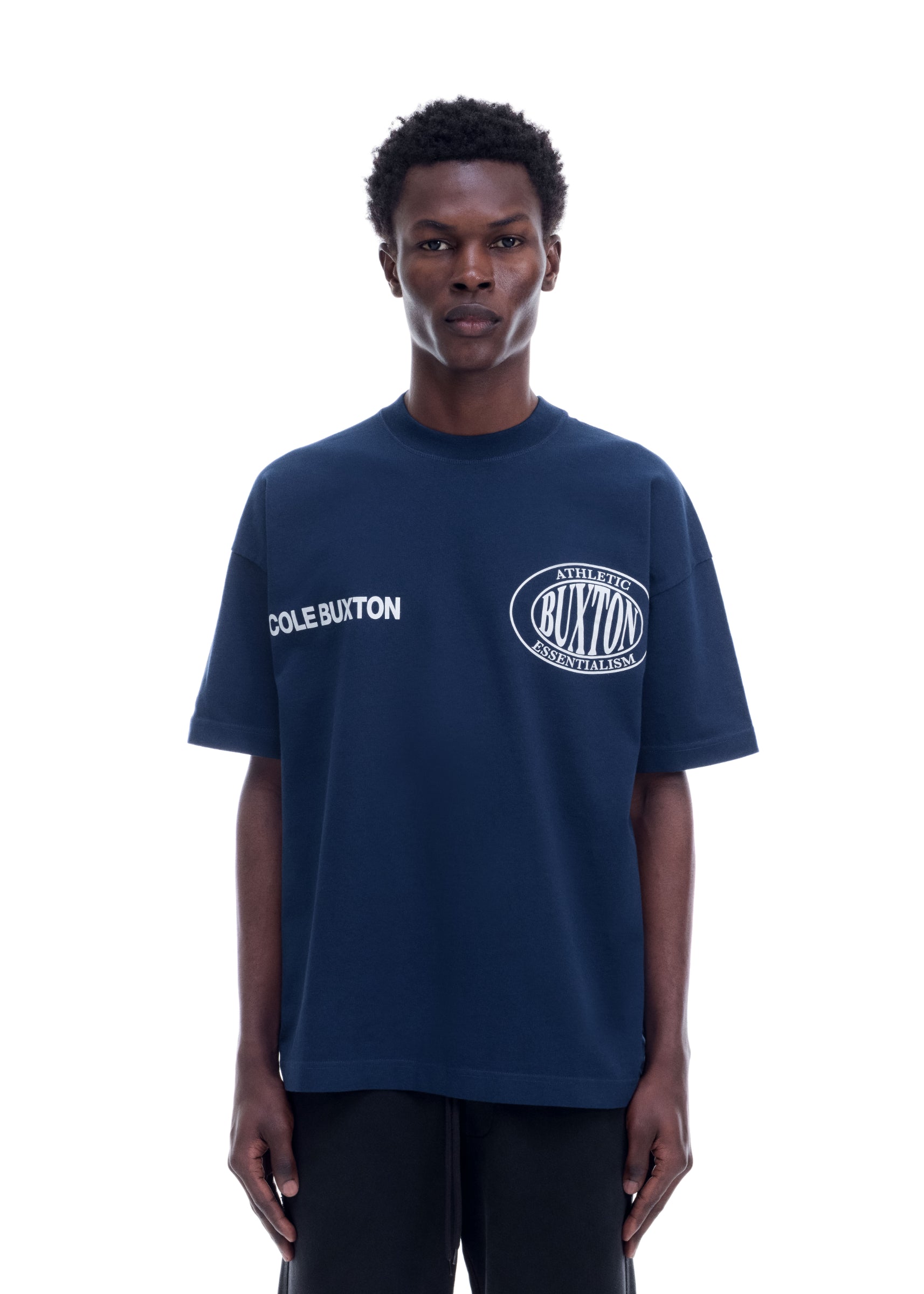 DOUBLE LOGO SPORTS T-SHIRT - NAVY
