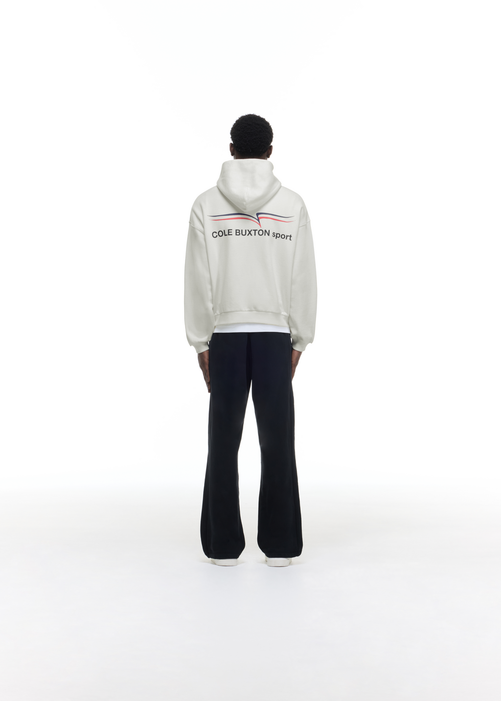 COLE BUXTON SPORT ZIPPED HOODIE - VINTAGE WHITE