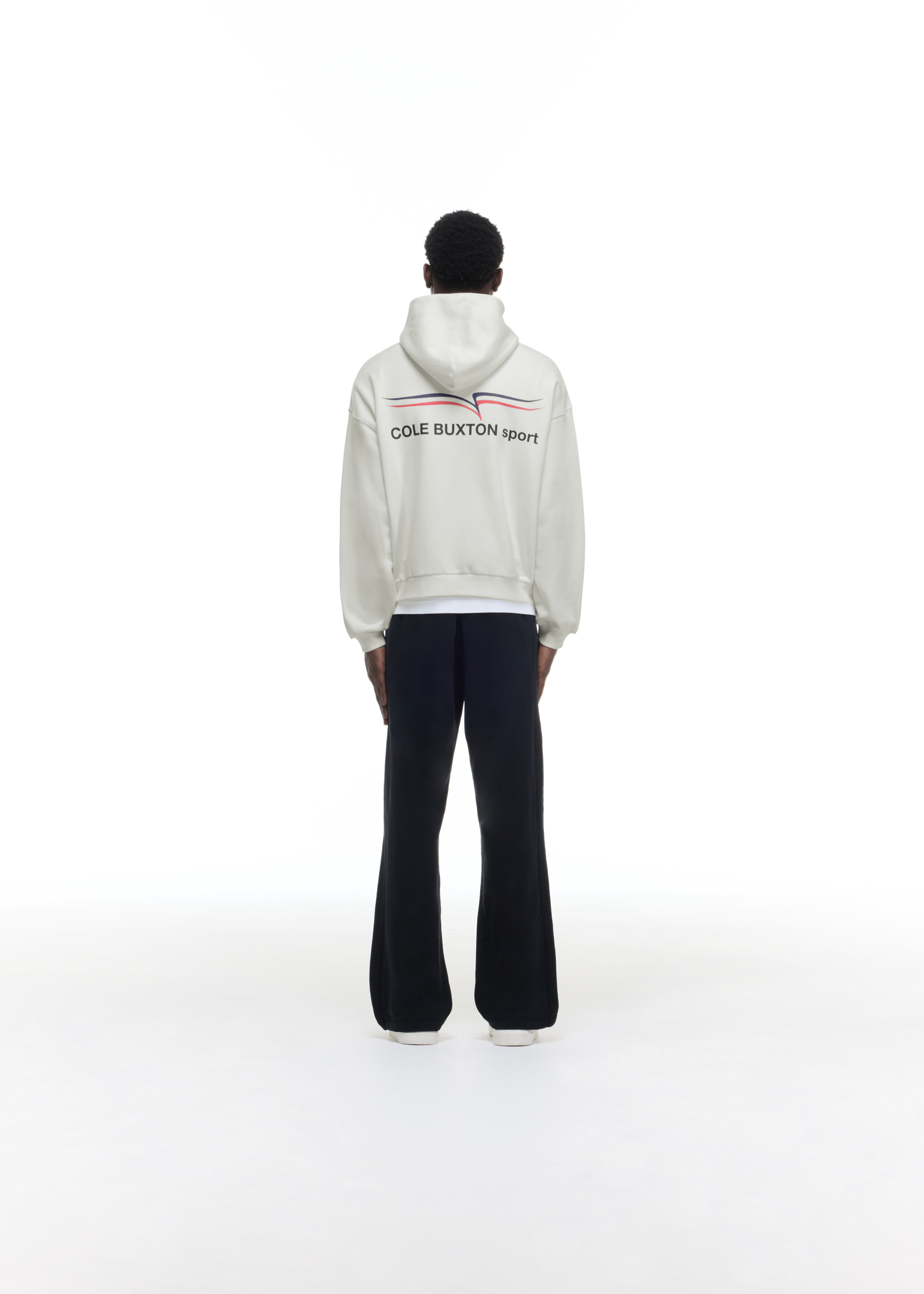 COLE BUXTON SPORT ZIPPED HOODIE - VINTAGE WHITE