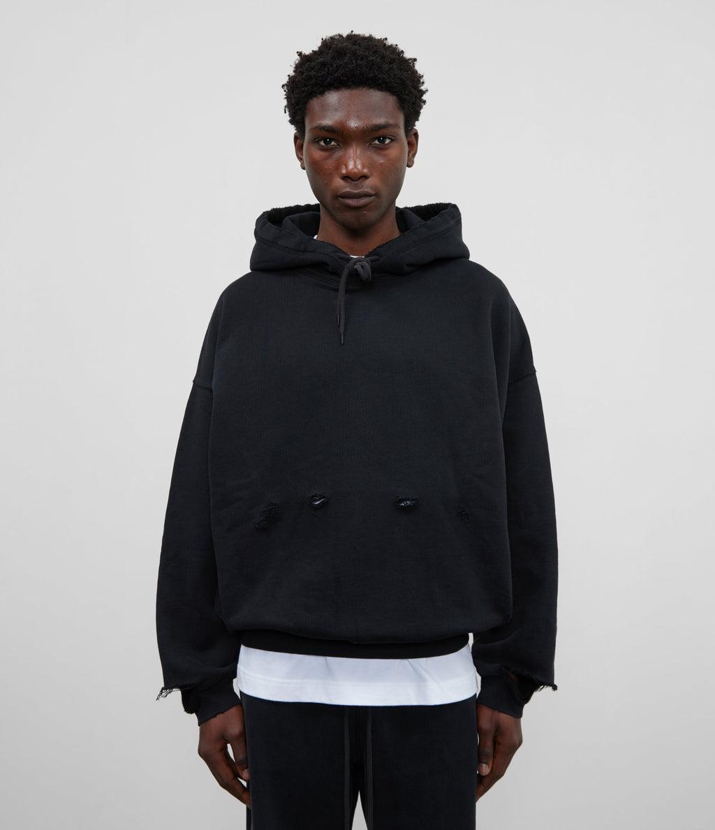 POCKET FADE HOODIE - VINTAGE BLACK