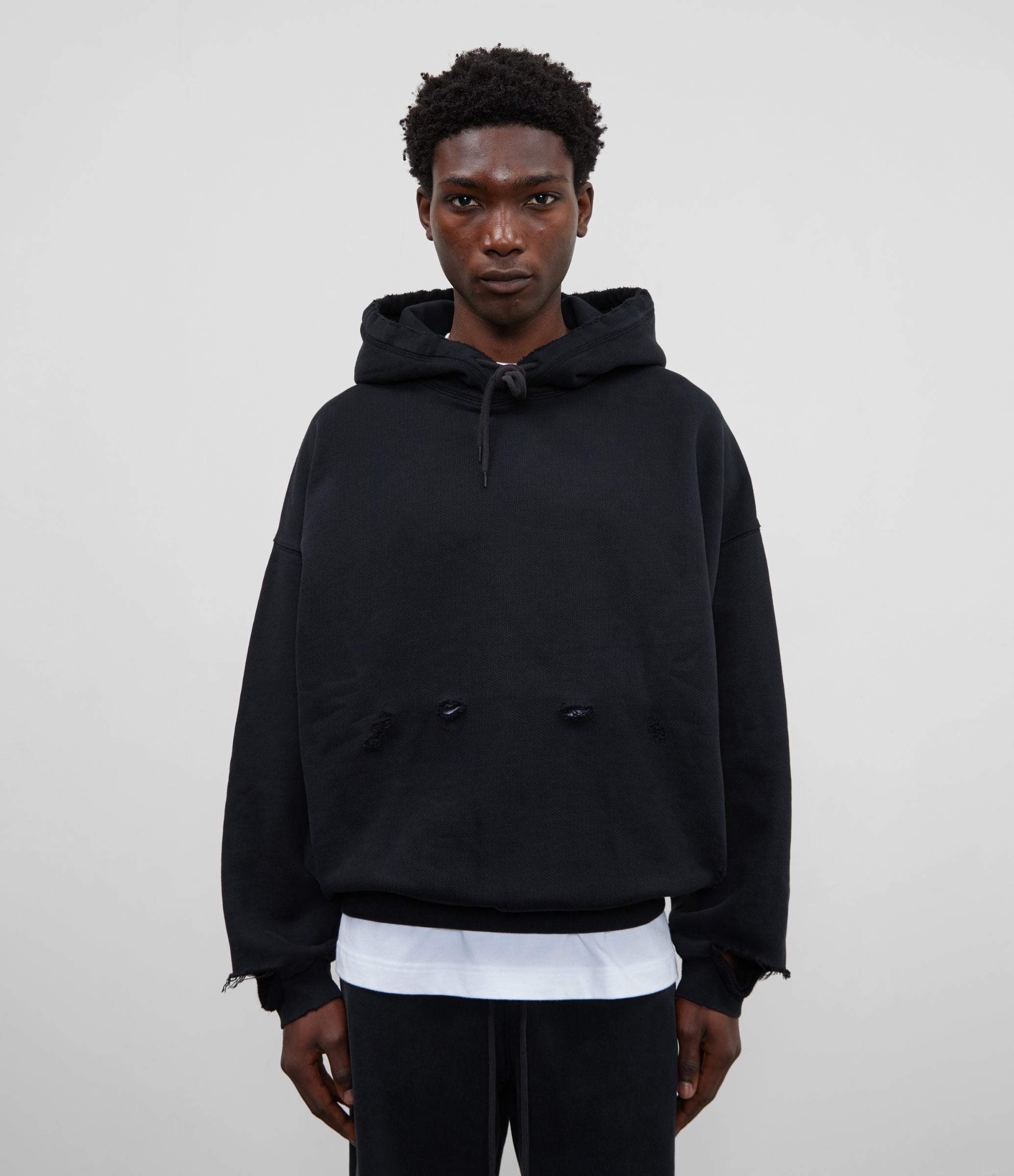 POCKET FADE HOODIE - VINTAGE BLACK