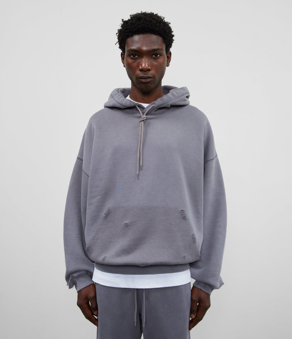 POCKET FADE HOODIE - GREY