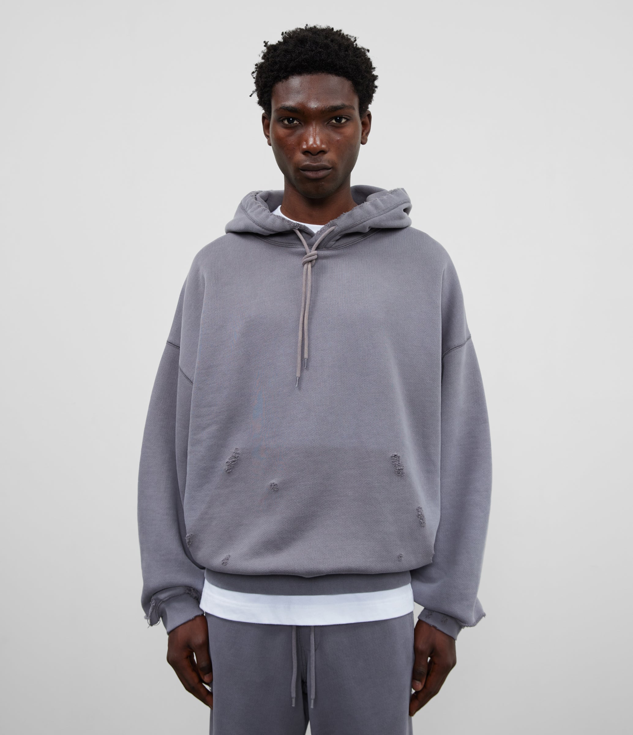 POCKET FADE HOODIE - GREY