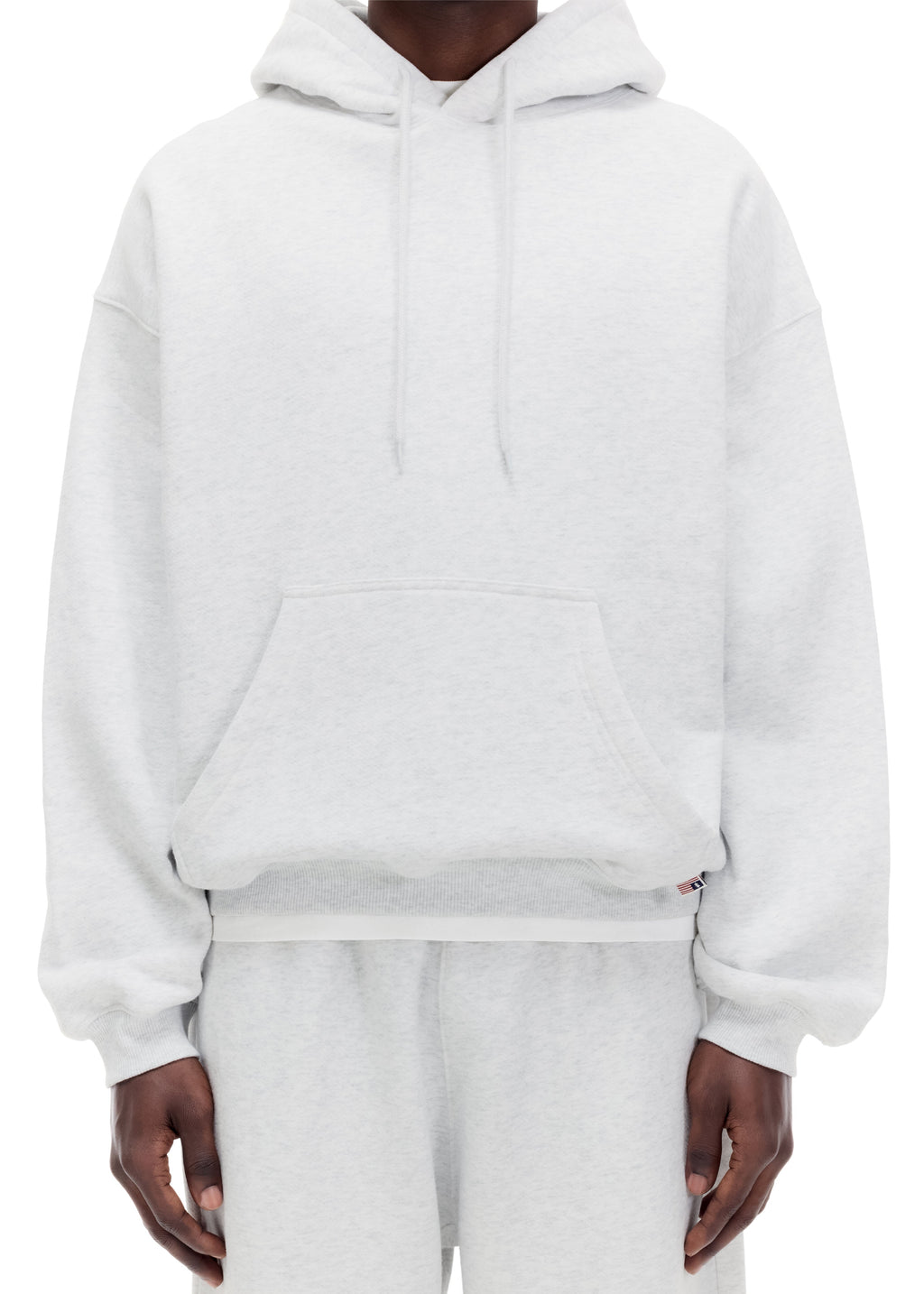 CB TAB HOODIE - LIGHT GREY MARL