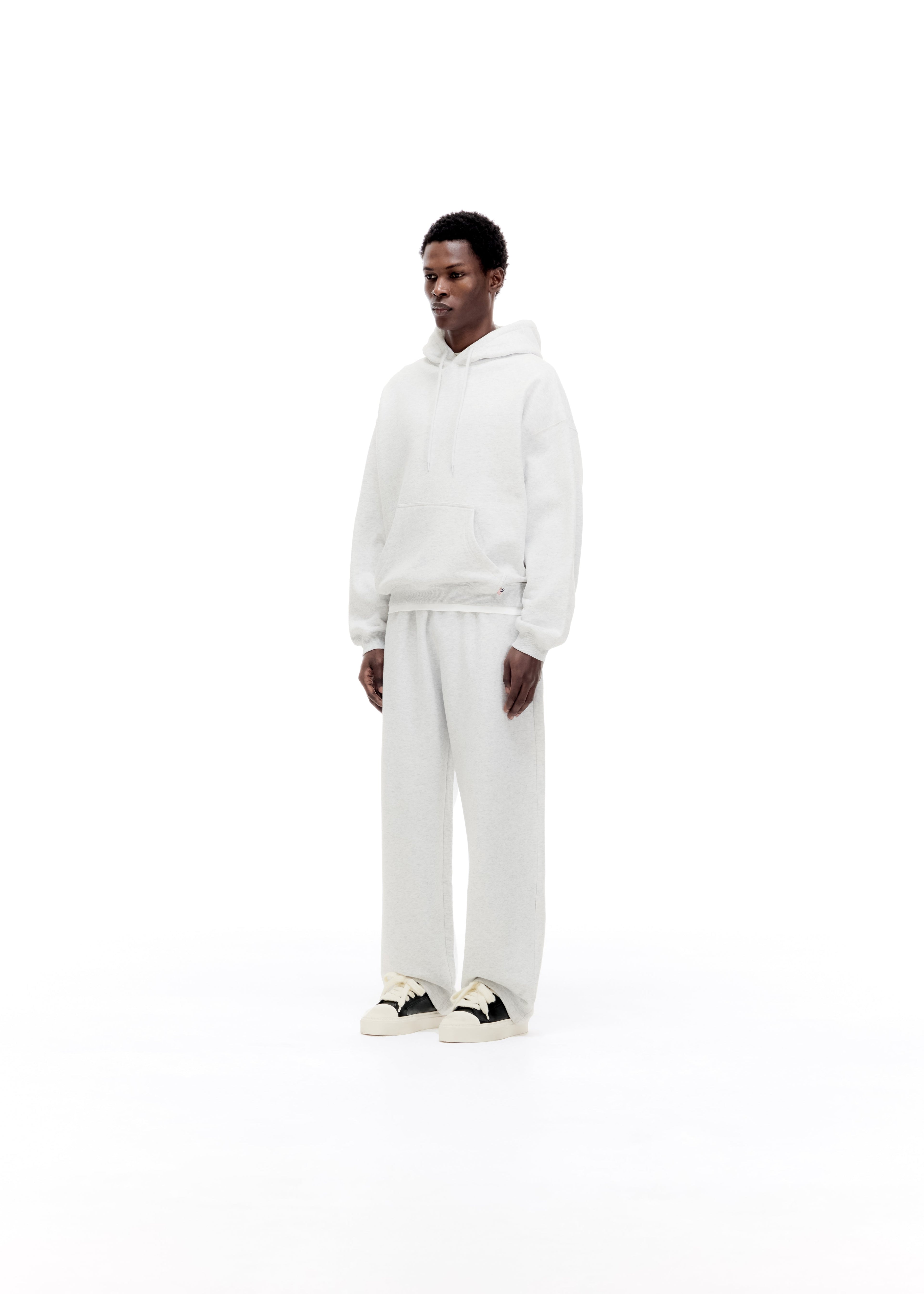 CB TAB HOODIE - LIGHT GREY MARL