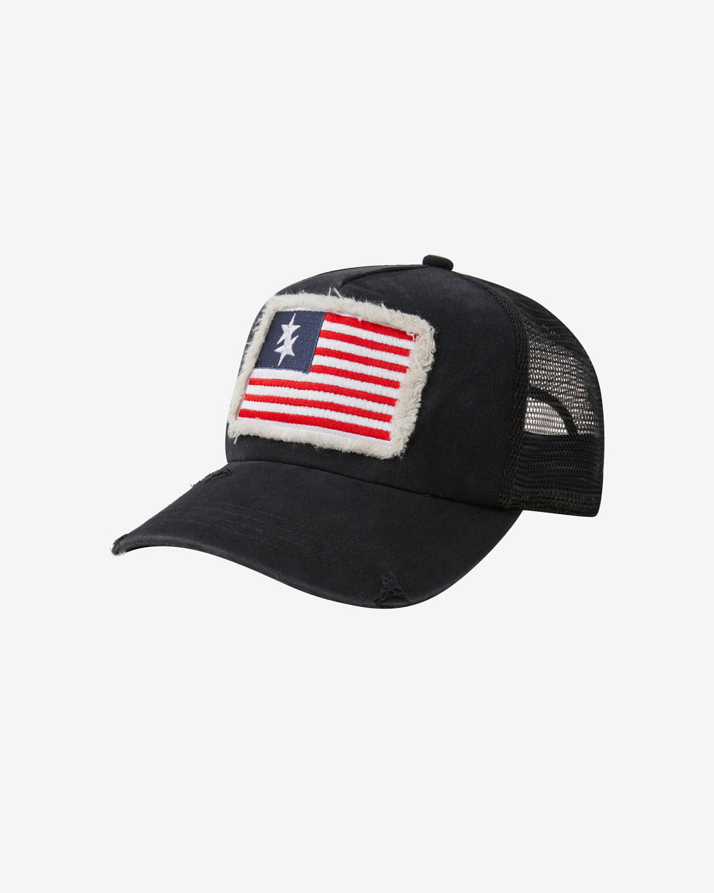 DOUBLE STAR FLAG CAP - BLACK