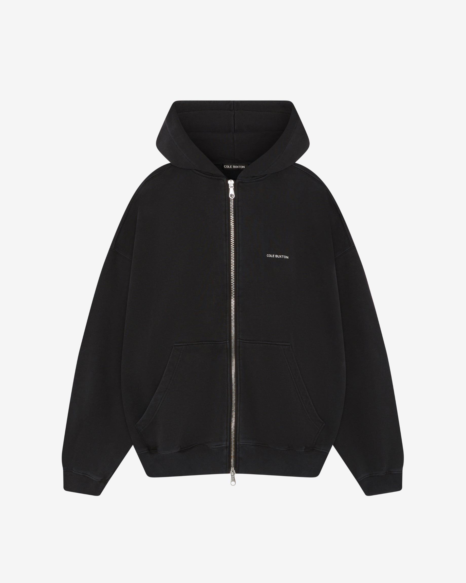 MINI LOGO ZIPPER HOODIE - VINTAGE BLACK