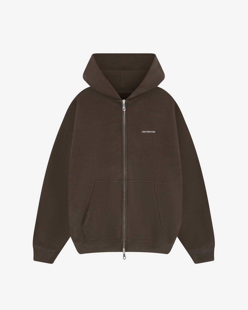 VINTAGE MINI LOGO ZIP HOODIE - VINTAGE BROWN