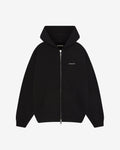 VINTAGE MINI LOGO ZIP HOODIE - BLACK