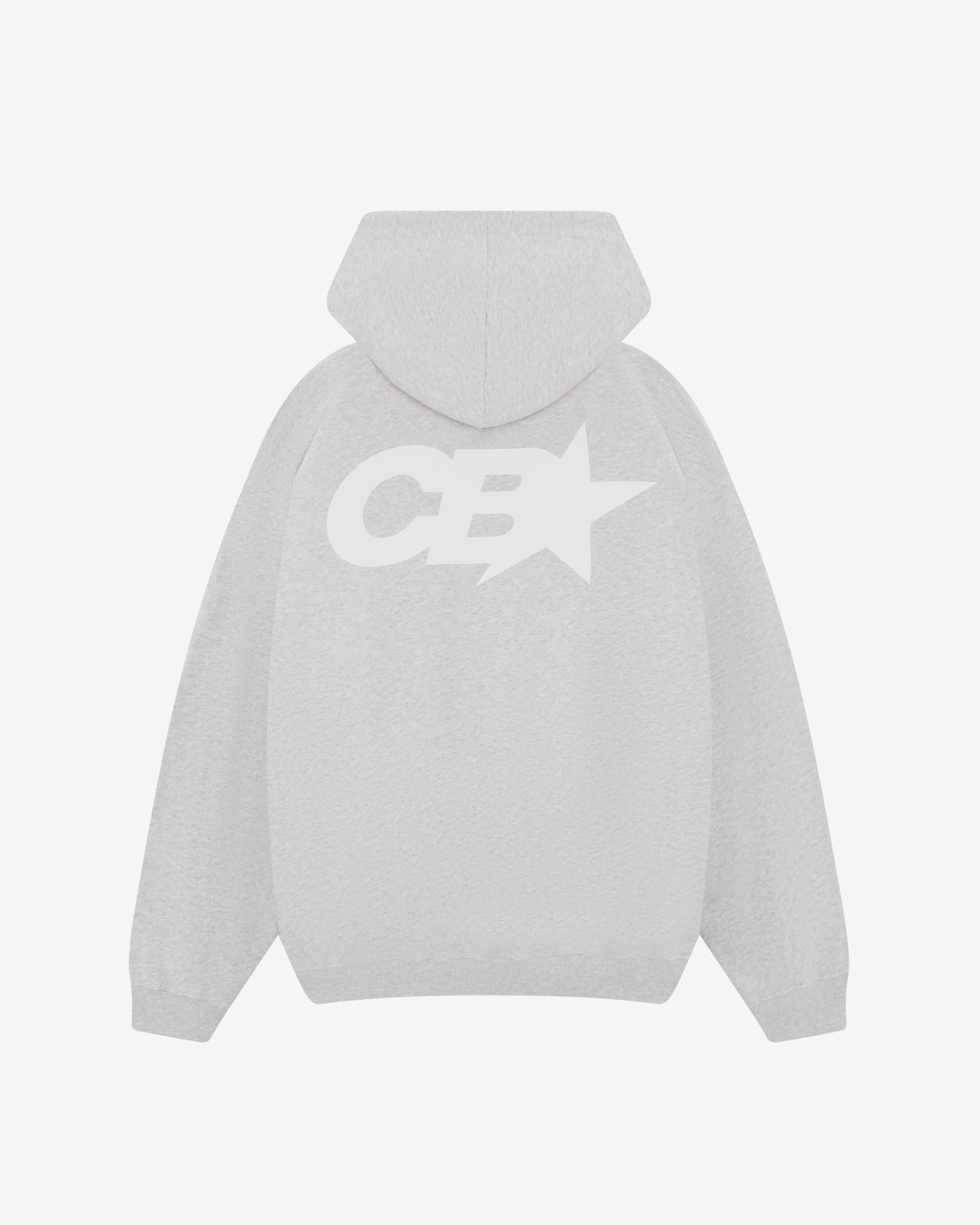 CB STAR RACING HOODIE - LIGHT GREY MARL