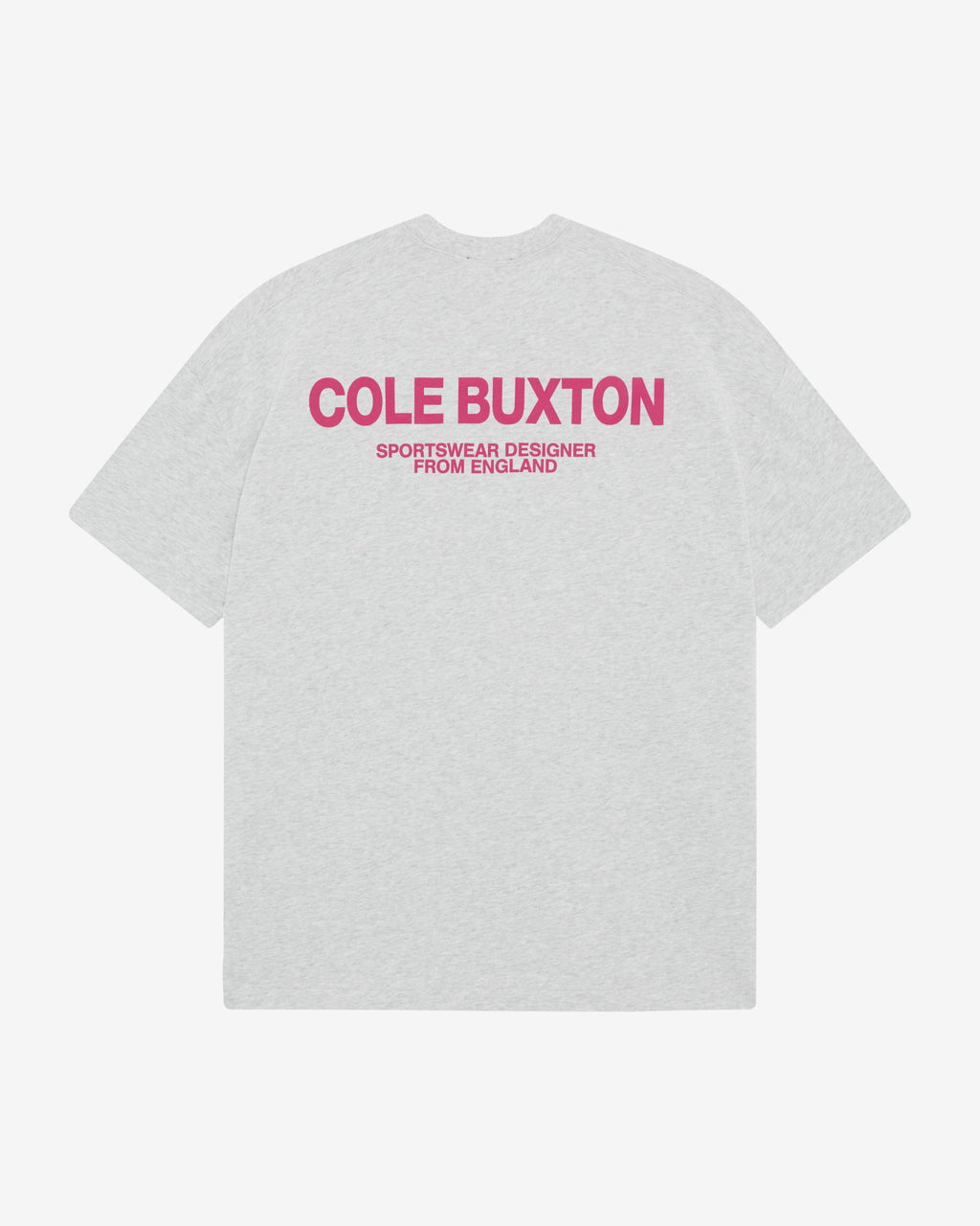 CB SPORTSWEAR T-SHIRT - LIGHT GREY MARL / PINK