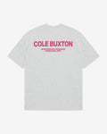 CB SPORTSWEAR T-SHIRT - LIGHT GREY MARL / PINK