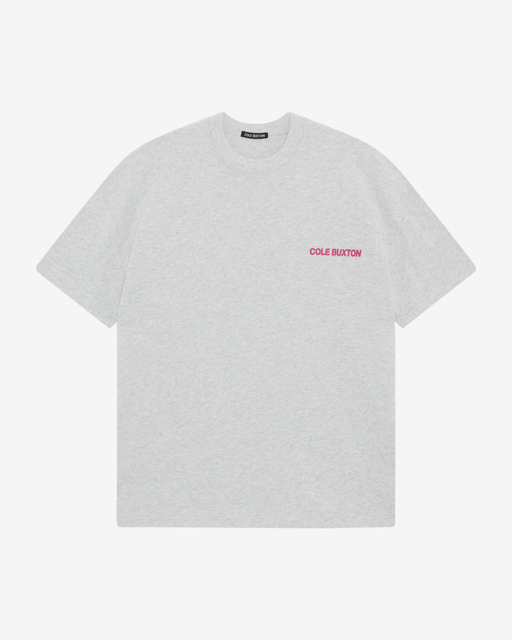 CB SPORTSWEAR T-SHIRT - LIGHT GREY MARL / PINK