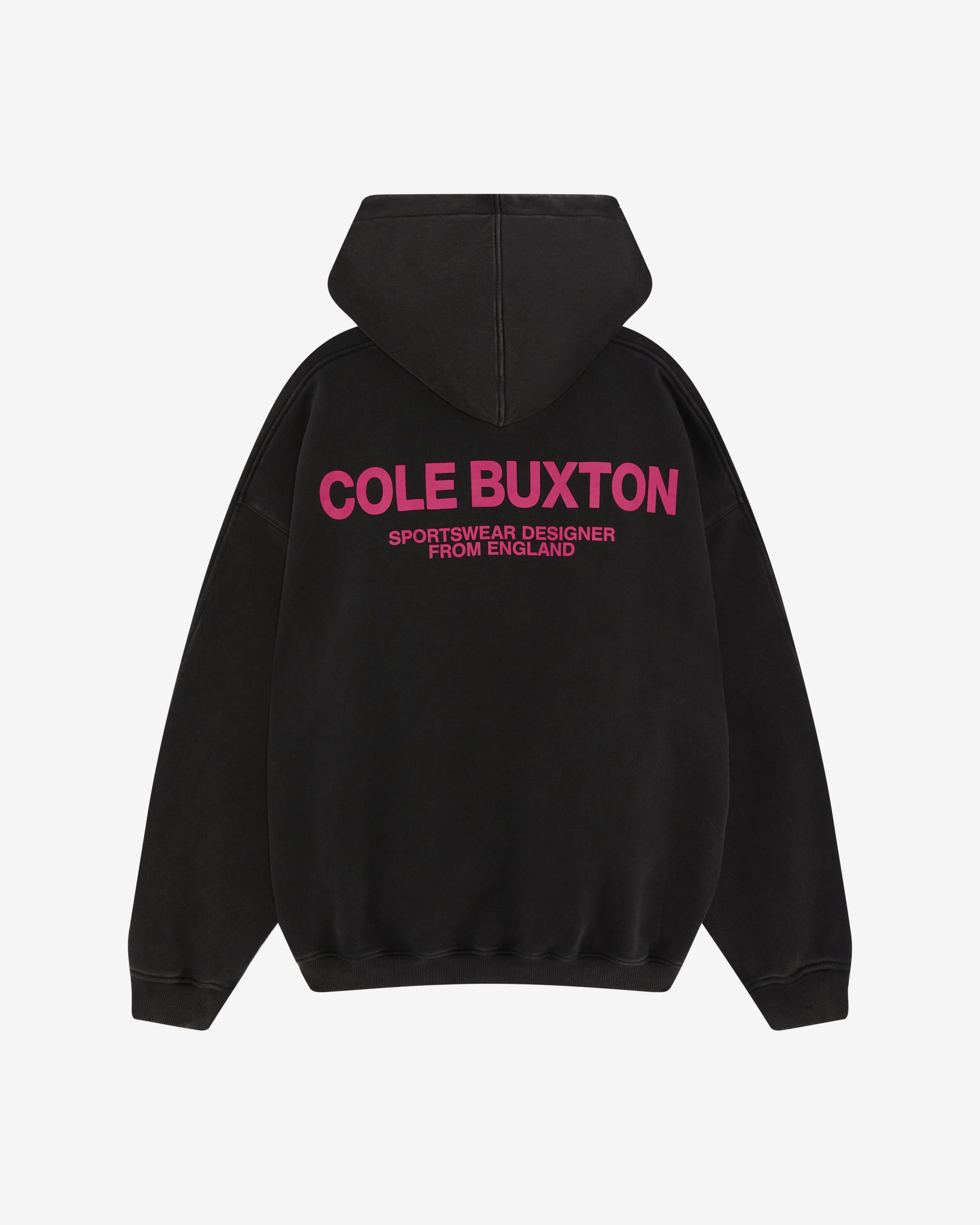 CB SPORTSWEAR HOODIE - VINTAGE BLACK / PINK