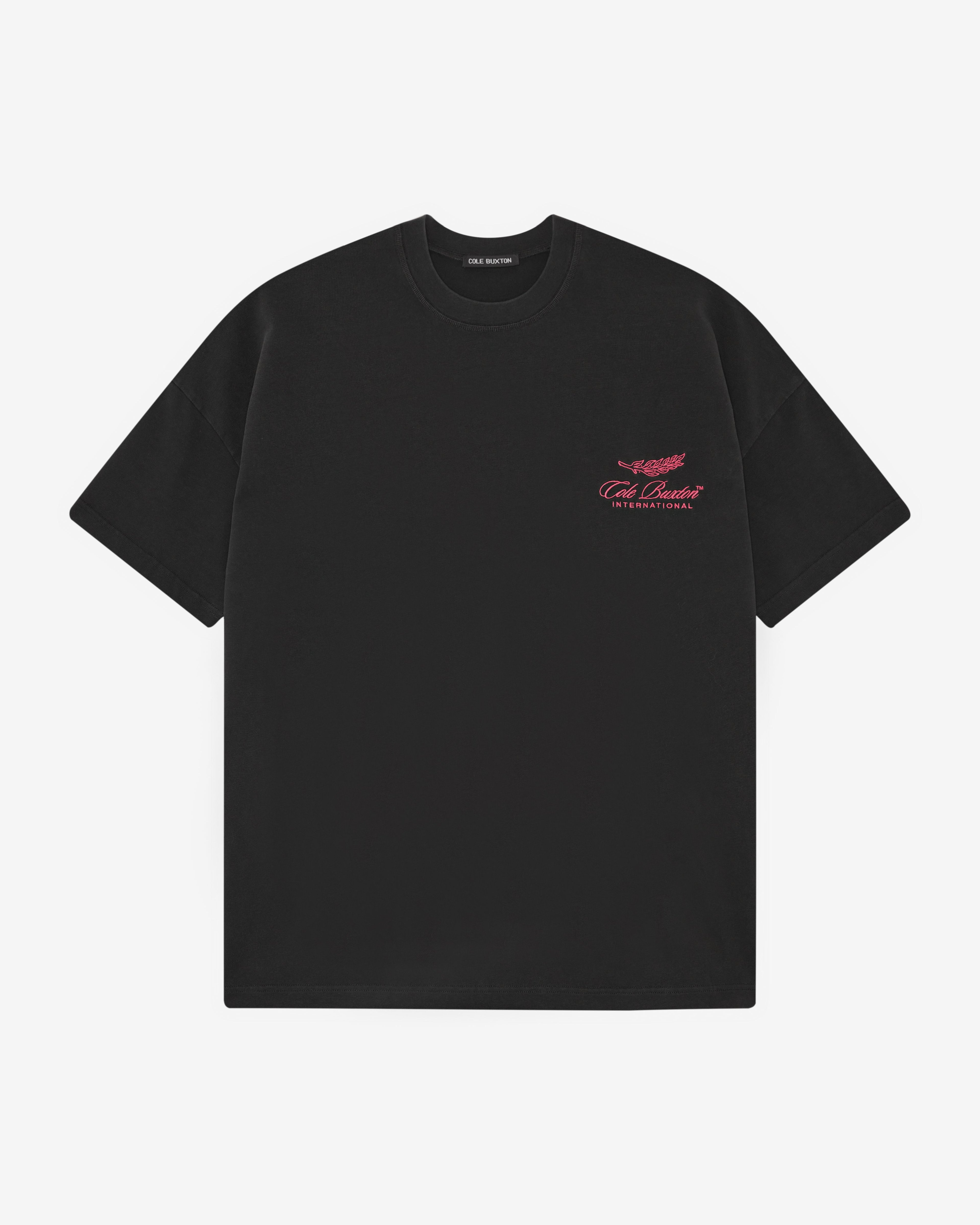 INTERNATIONAL T-SHIRT - VINTAGE BLACK / PINK