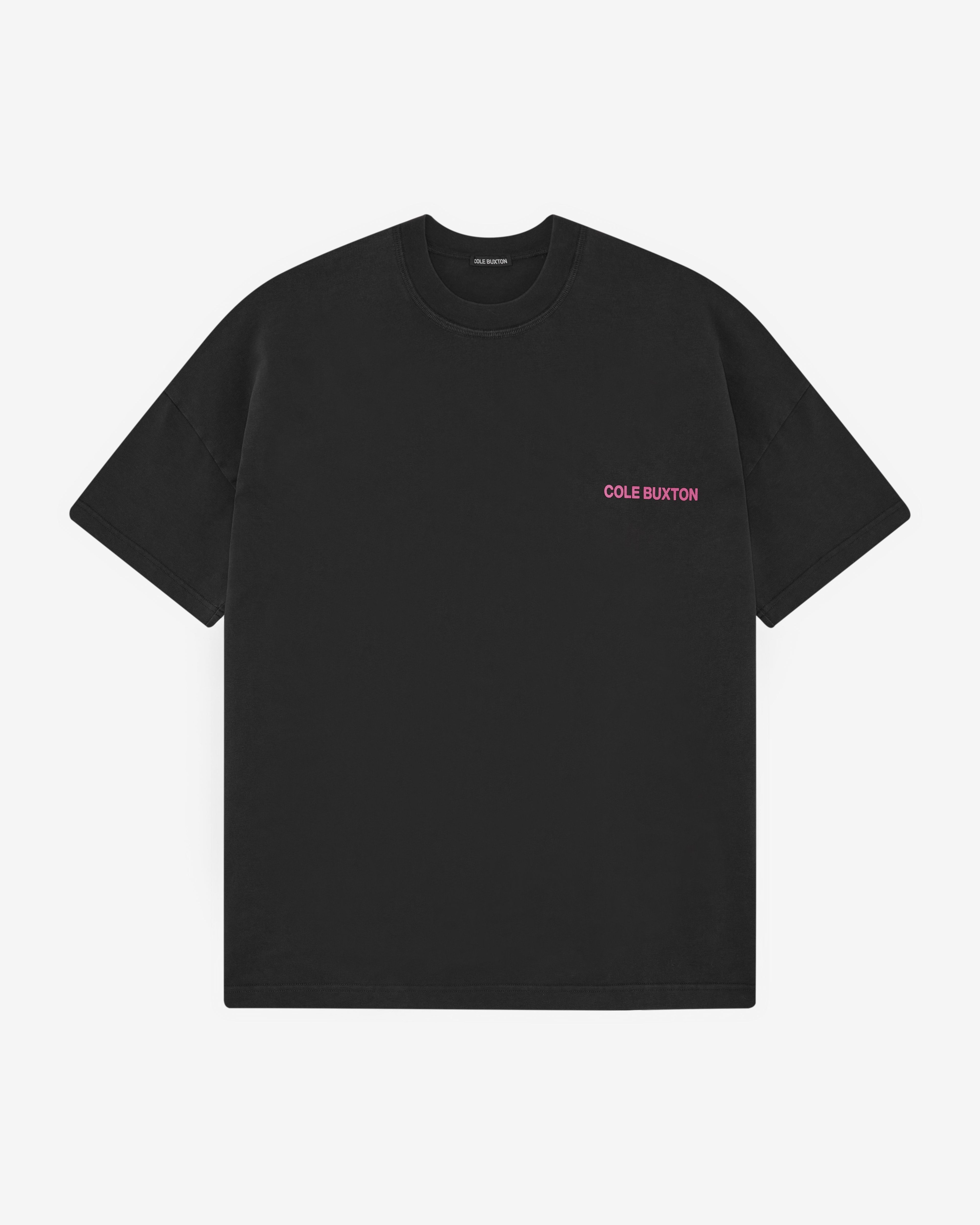 CB SPORTSWEAR T-SHIRT - VINTAGE BLACK / PINK