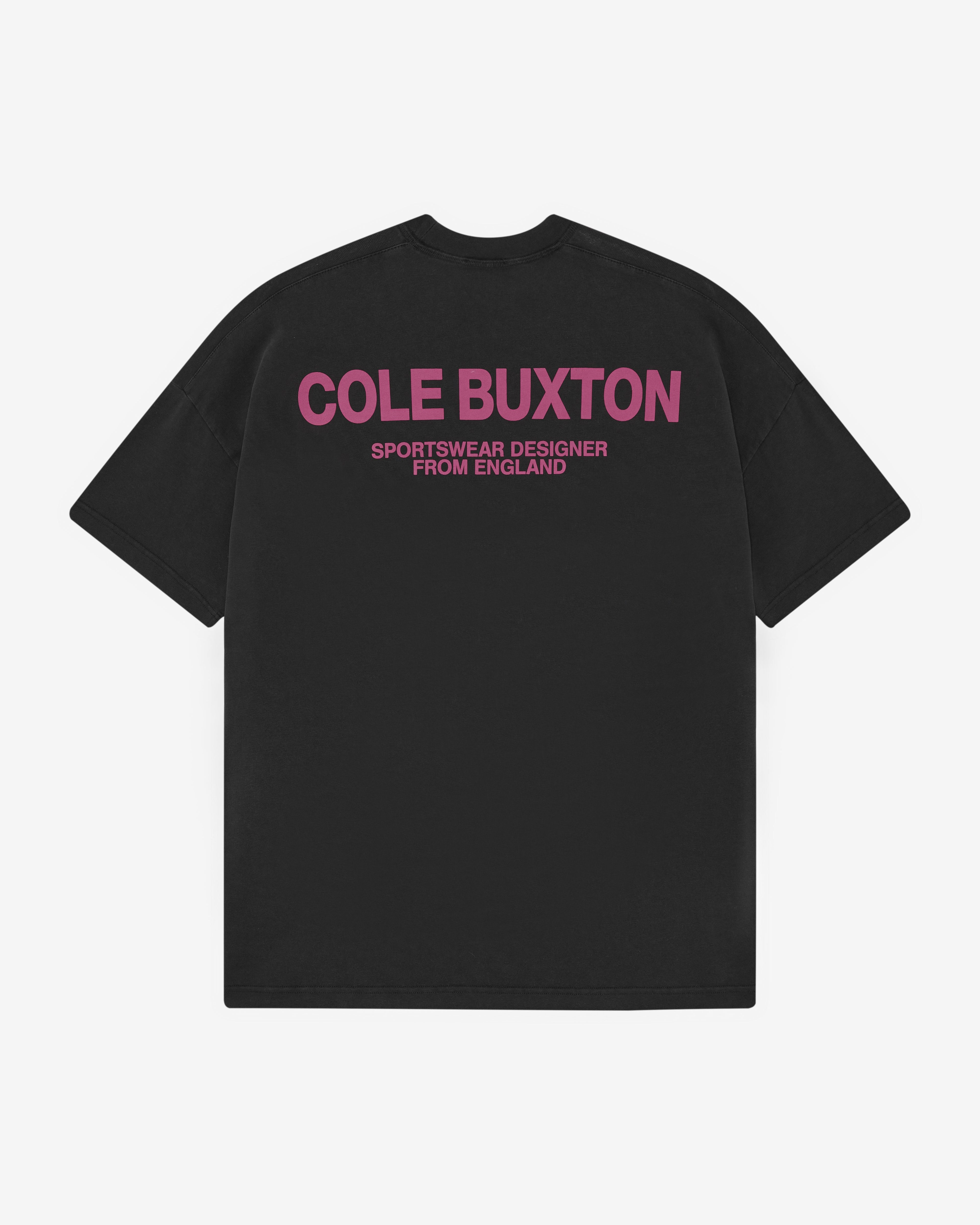CB SPORTSWEAR T-SHIRT - VINTAGE BLACK / PINK