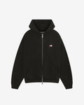 MINI FLAG ZIPPED HOODIE - VINTAGE BLACK