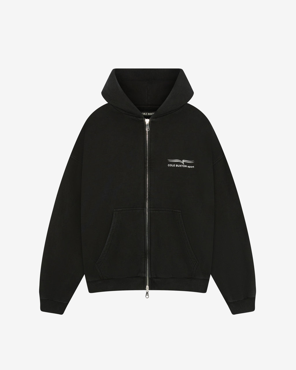 COLE BUXTON SPORT ZIPPED HOODIE - VINTAGE BLACK