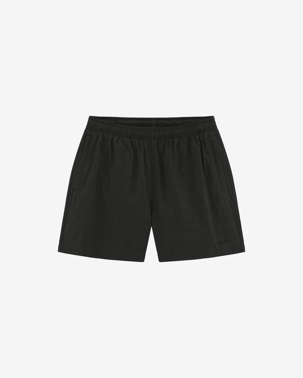 BRUSHED RIPSTOP SWIM SHORTS - BLACK