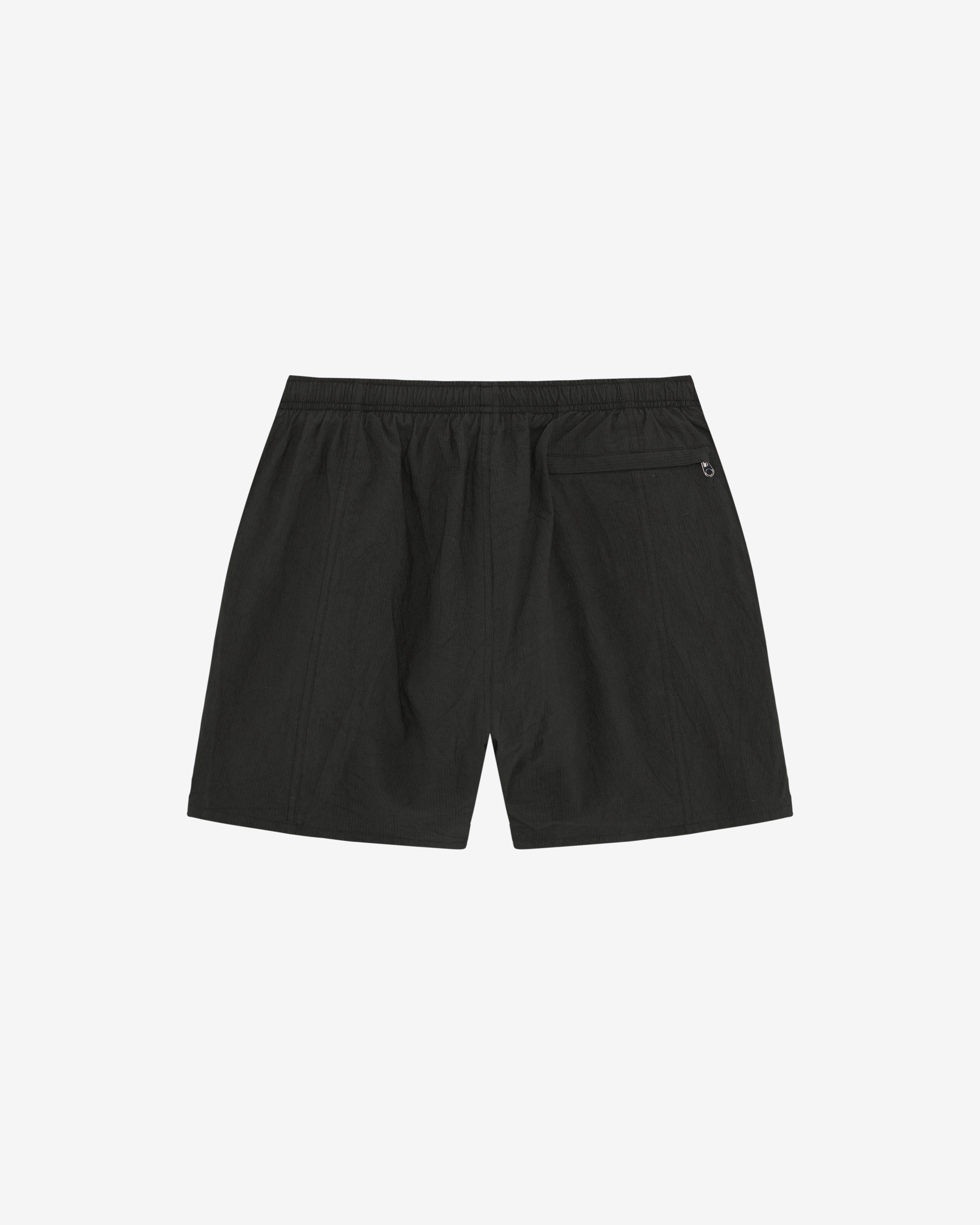 BRUSHED RIPSTOP SWIM SHORTS - BLACK
