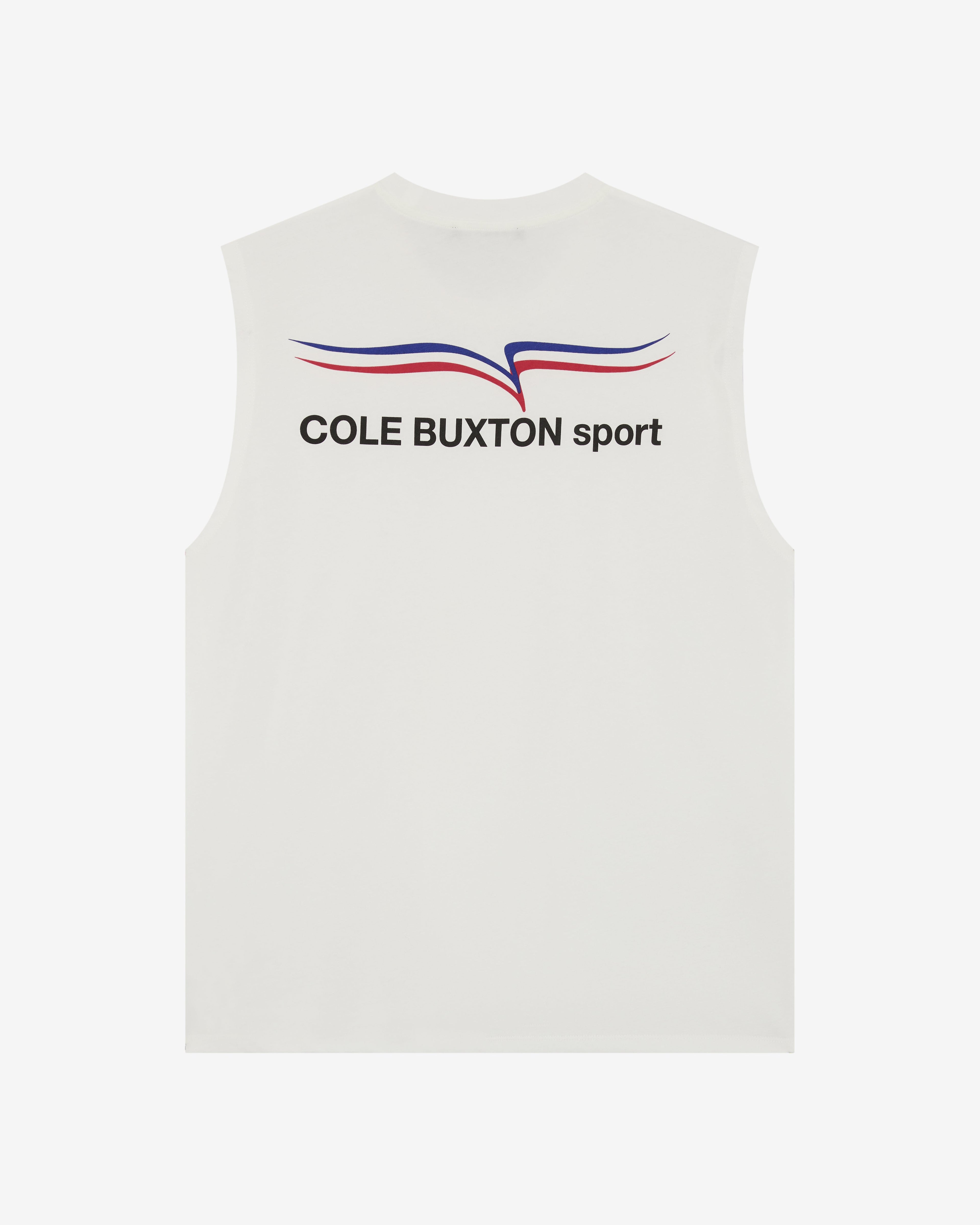 COLE BUXTON SPORT CUT OFF VEST - VINTAGE WHITE
