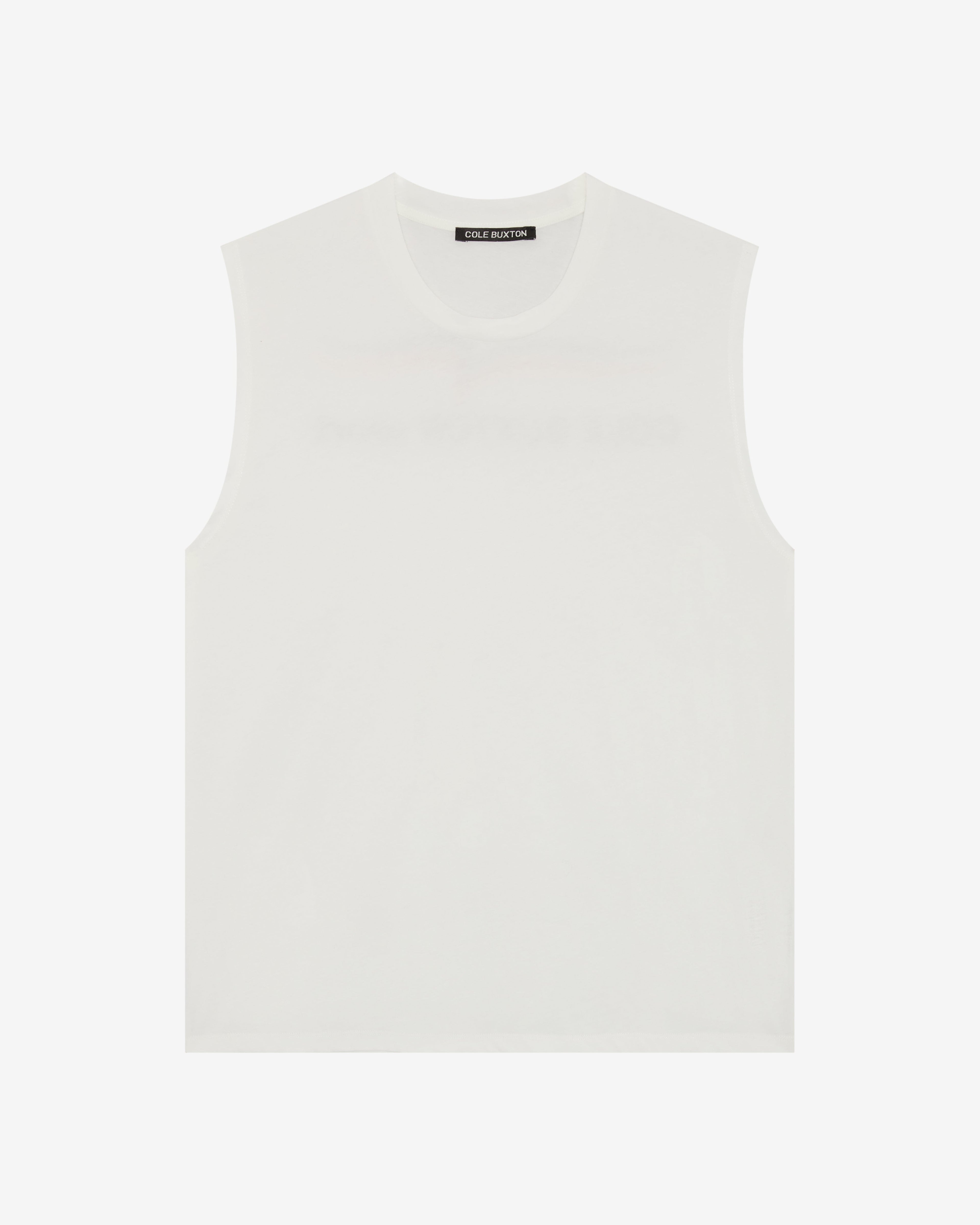 COLE BUXTON SPORT CUT OFF VEST - VINTAGE WHITE