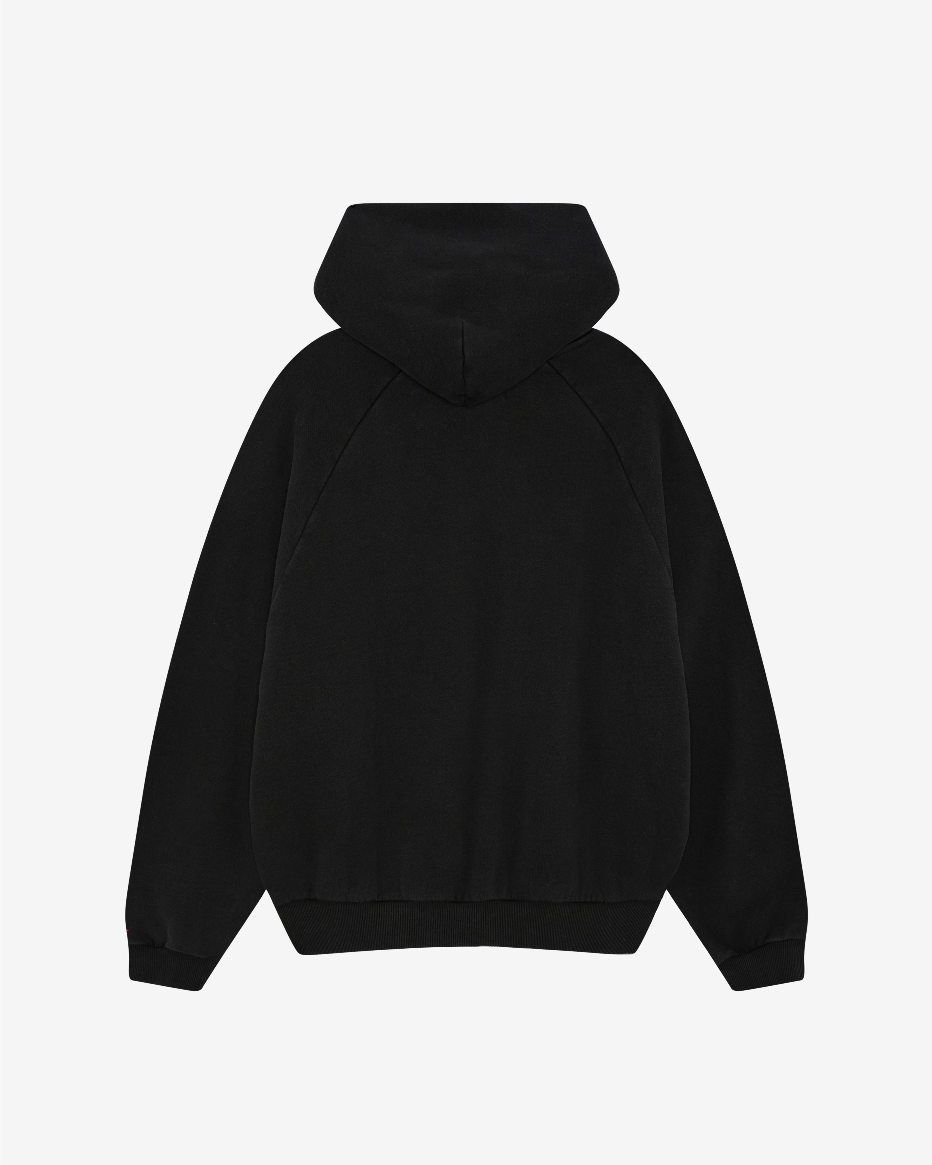 D+D EMBLEM ZIPPED HOODIE - VINTAGE BLACK