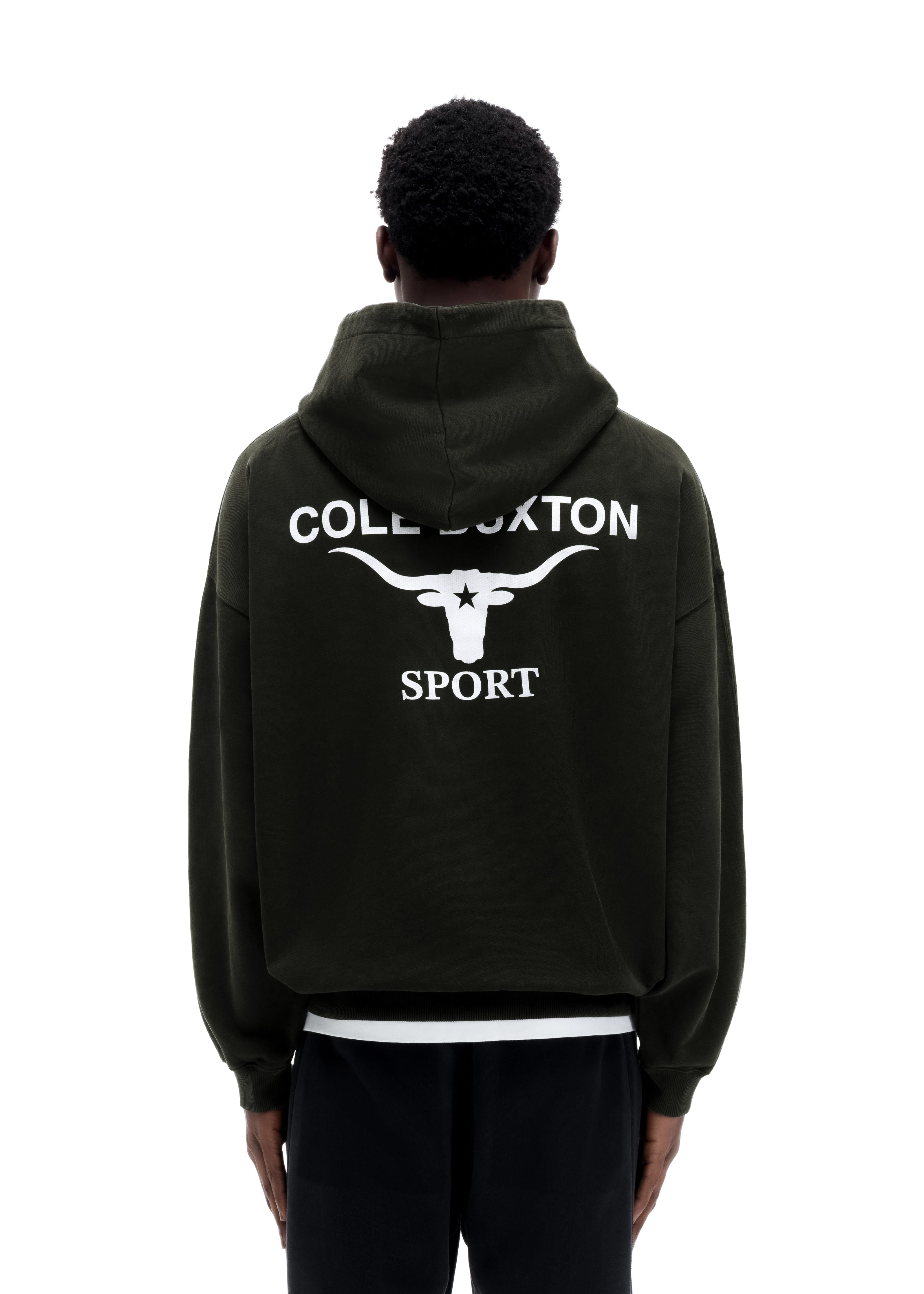 LONGHORN HOODIE - VINTAGE BLACK