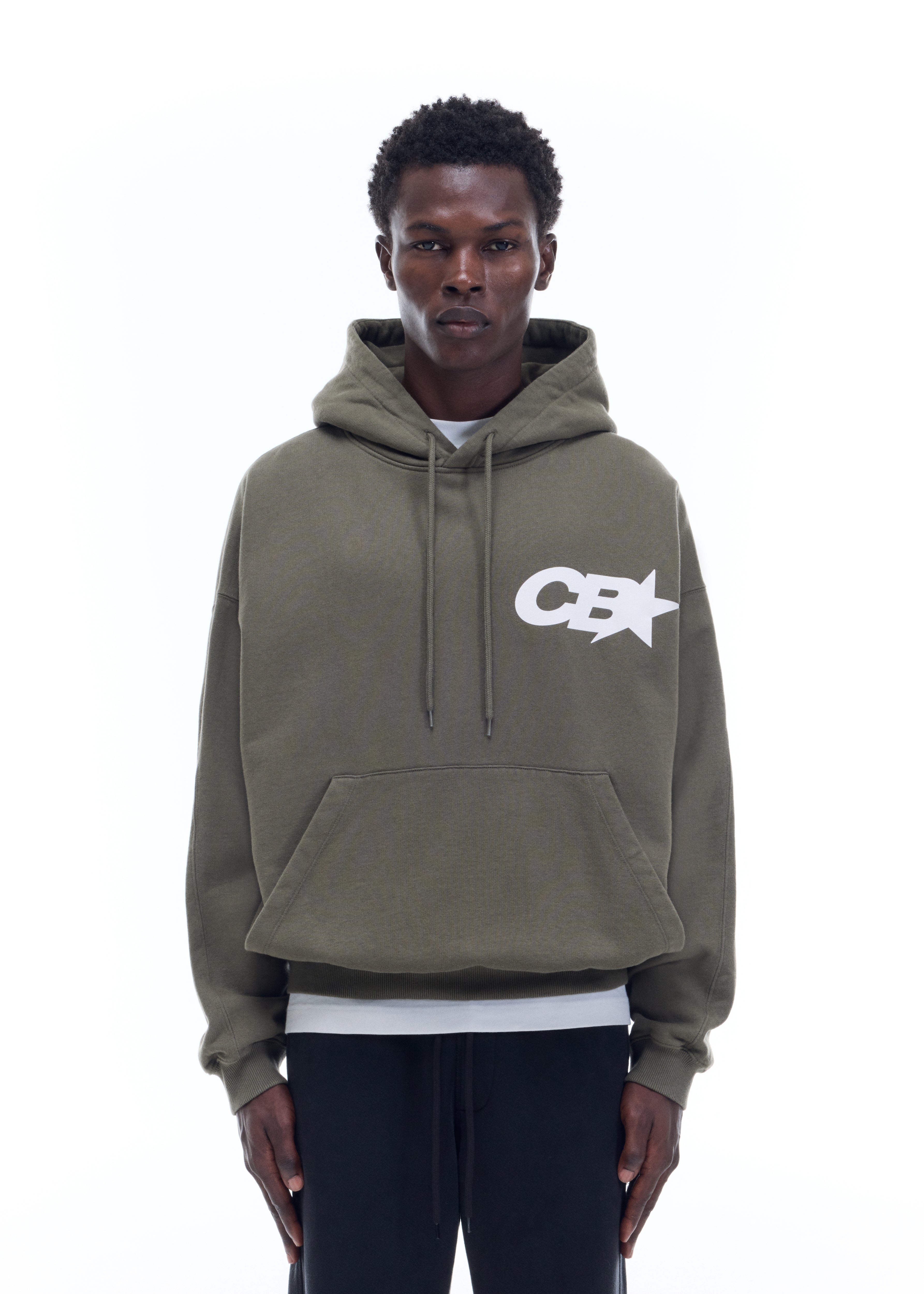 CB STAR RACING HOODIE - KHAKI