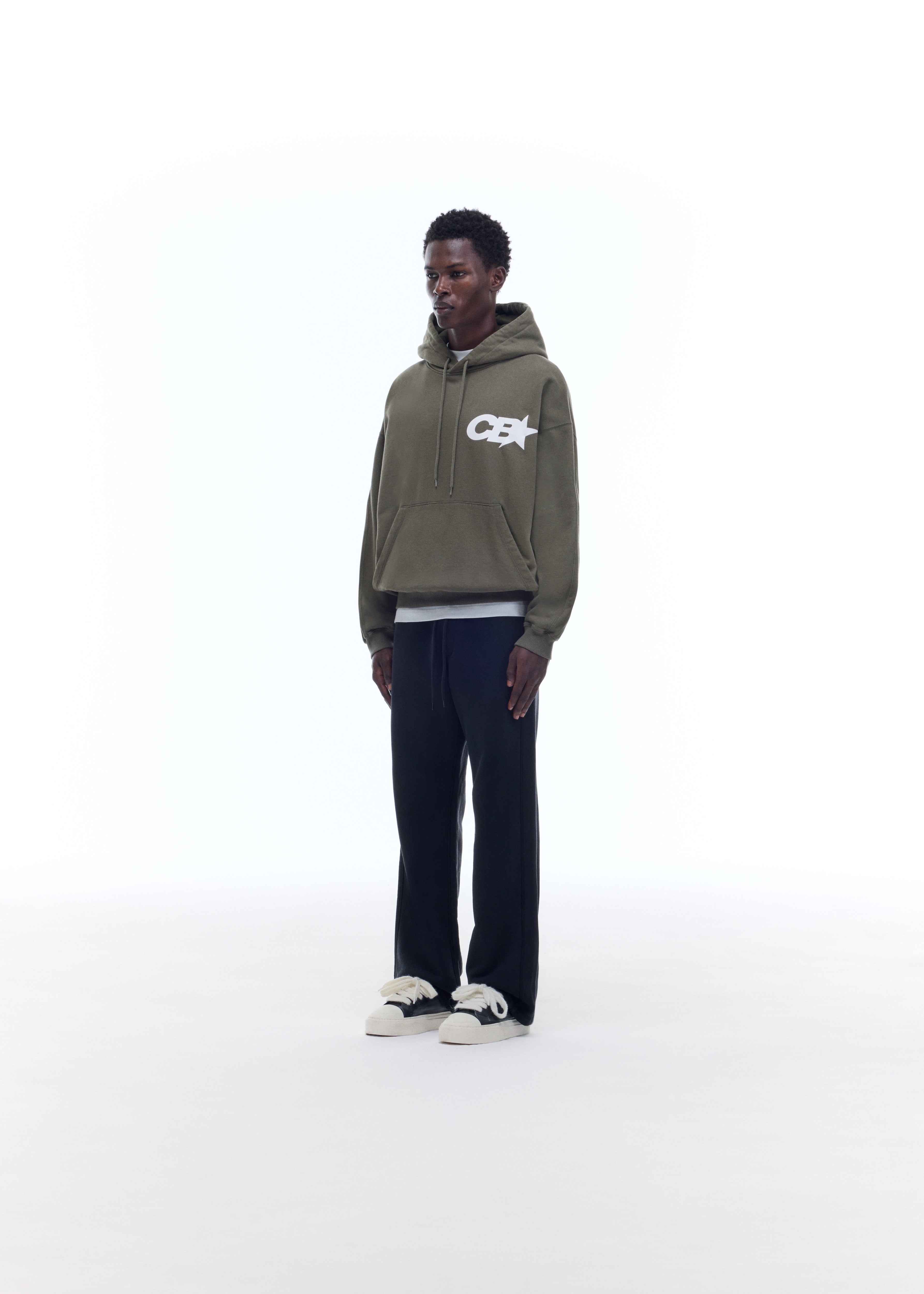 CB STAR RACING HOODIE - KHAKI