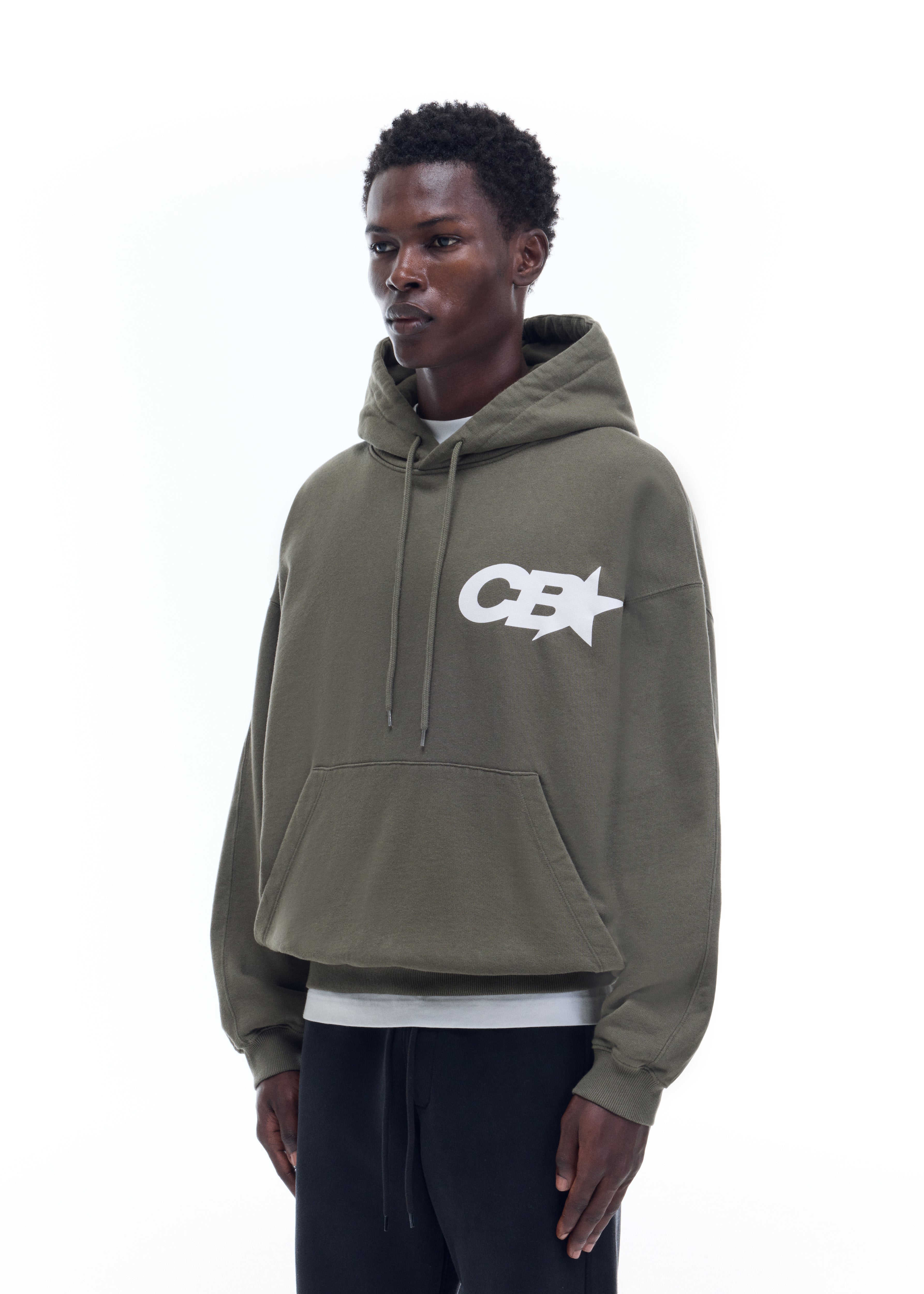 CB STAR RACING HOODIE - KHAKI