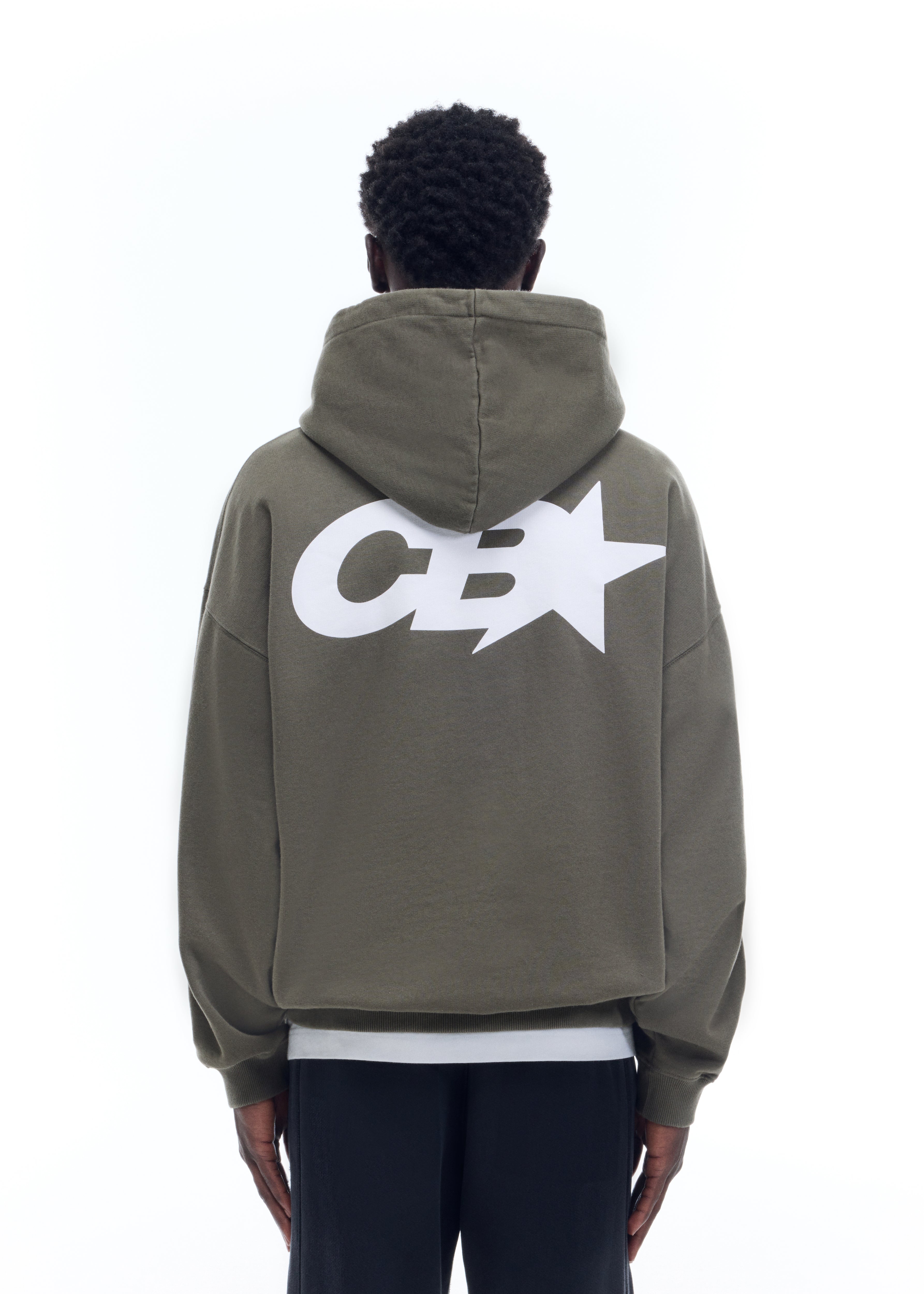 CB STAR RACING HOODIE - KHAKI