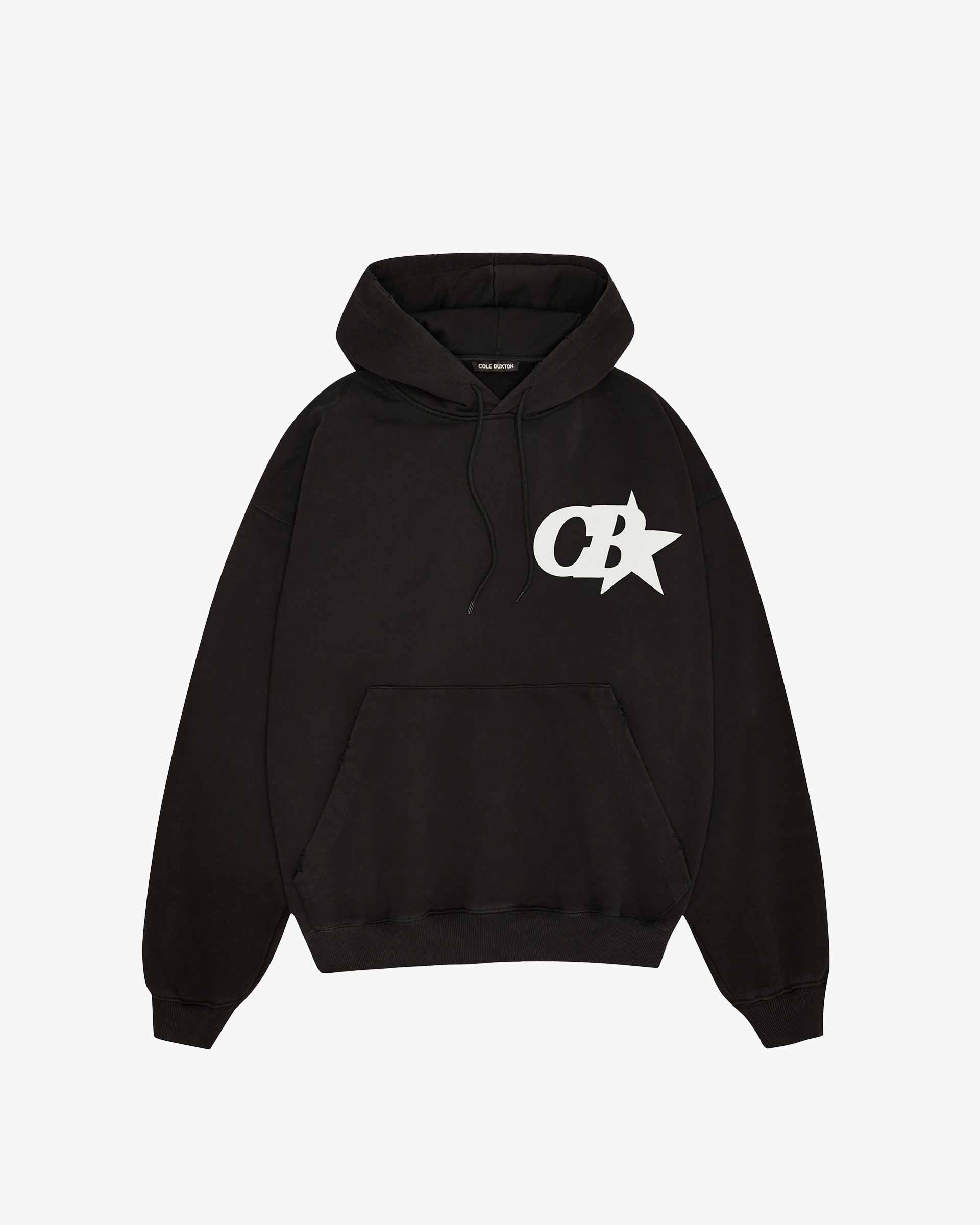 CB STAR HOODIE - VINTAGE BLACK