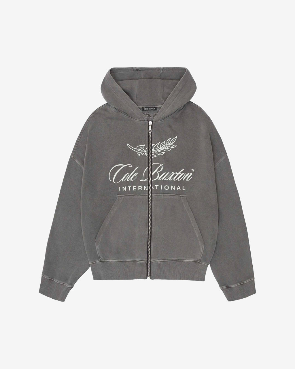 INTERNATIONAL ZIPPED HOODIE - OG WASHED BLACK