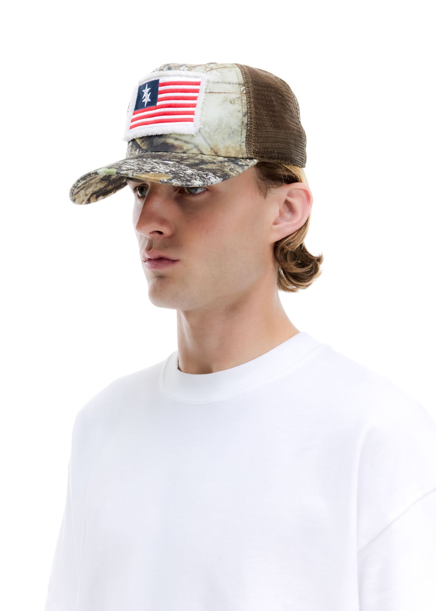 APX DOUBLE STAR FLAG CAP - REAL TREE APX