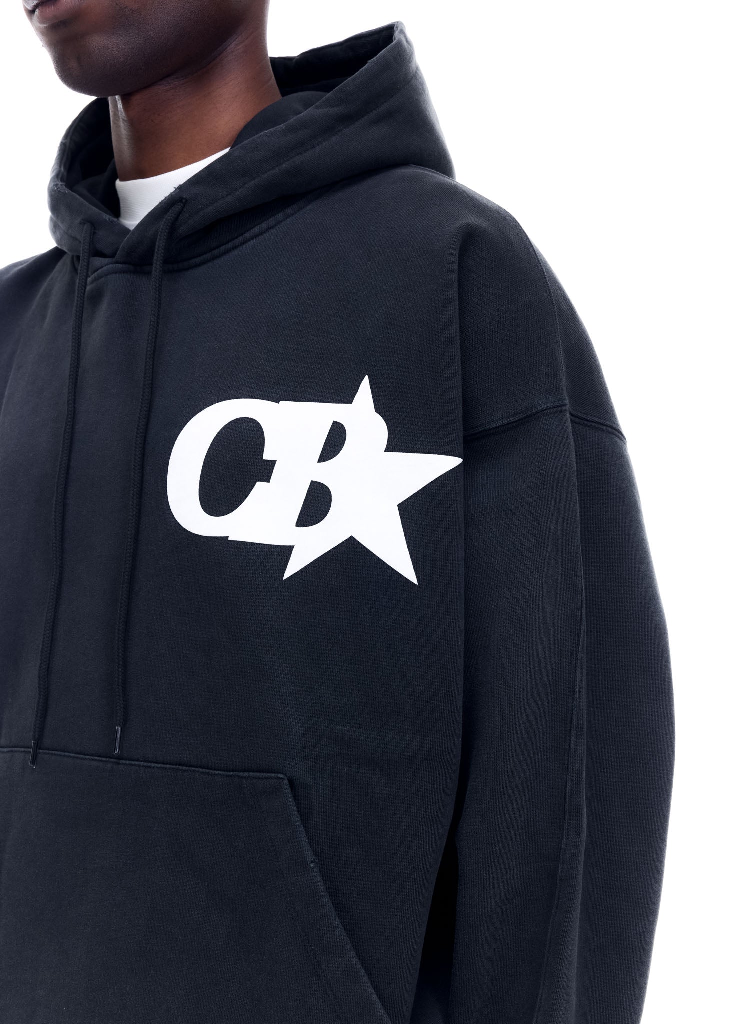 CB STAR HOODIE - VINTAGE BLACK