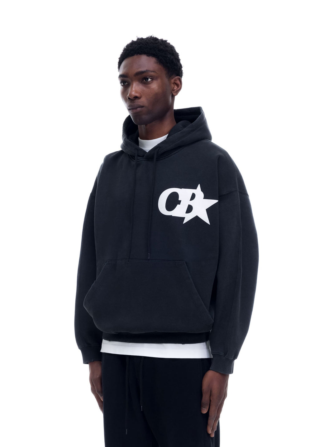CB STAR HOODIE - VINTAGE BLACK