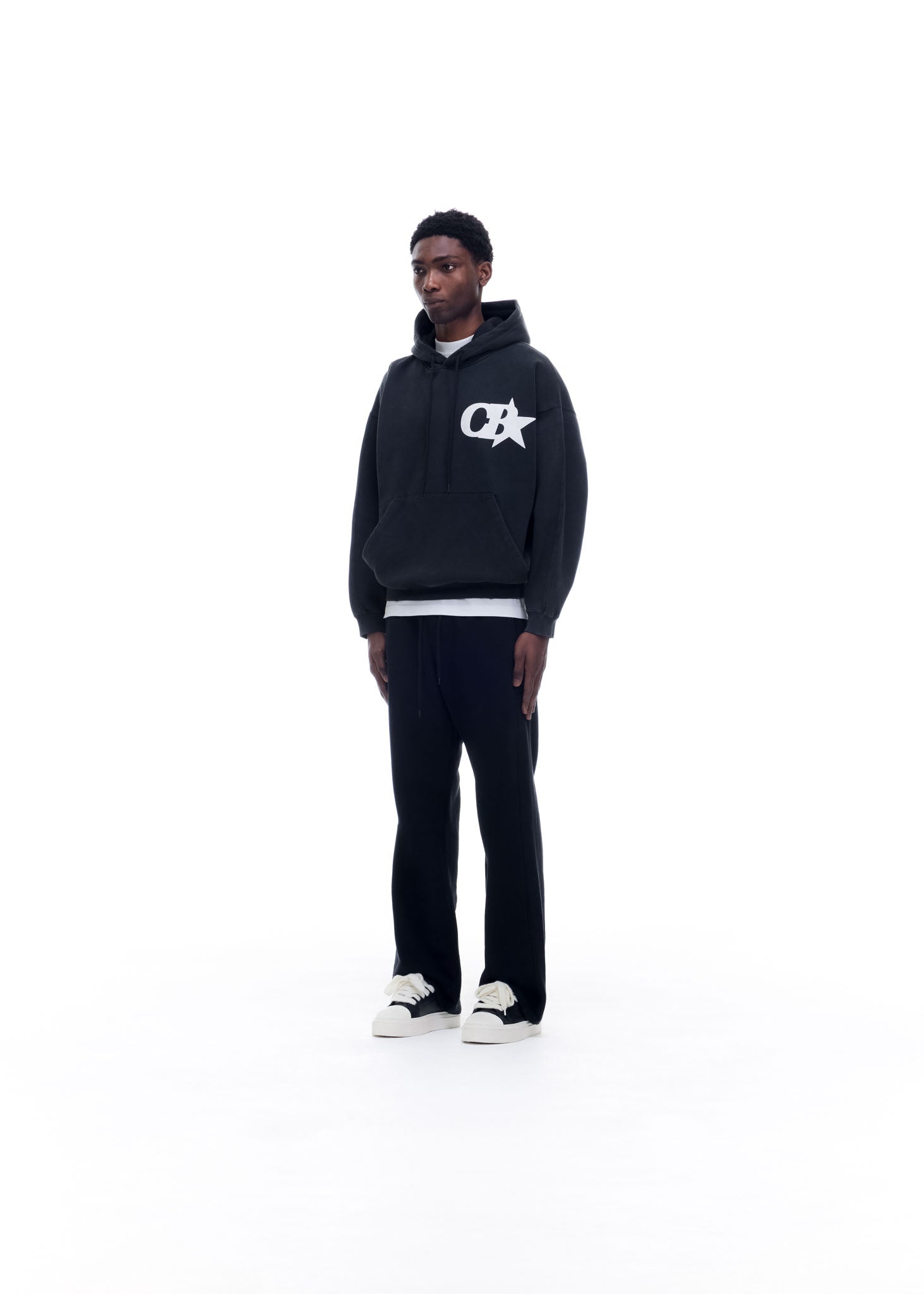 CB STAR HOODIE - VINTAGE BLACK