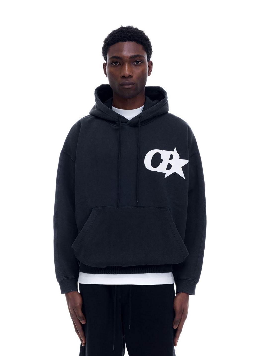 CB STAR HOODIE - VINTAGE BLACK