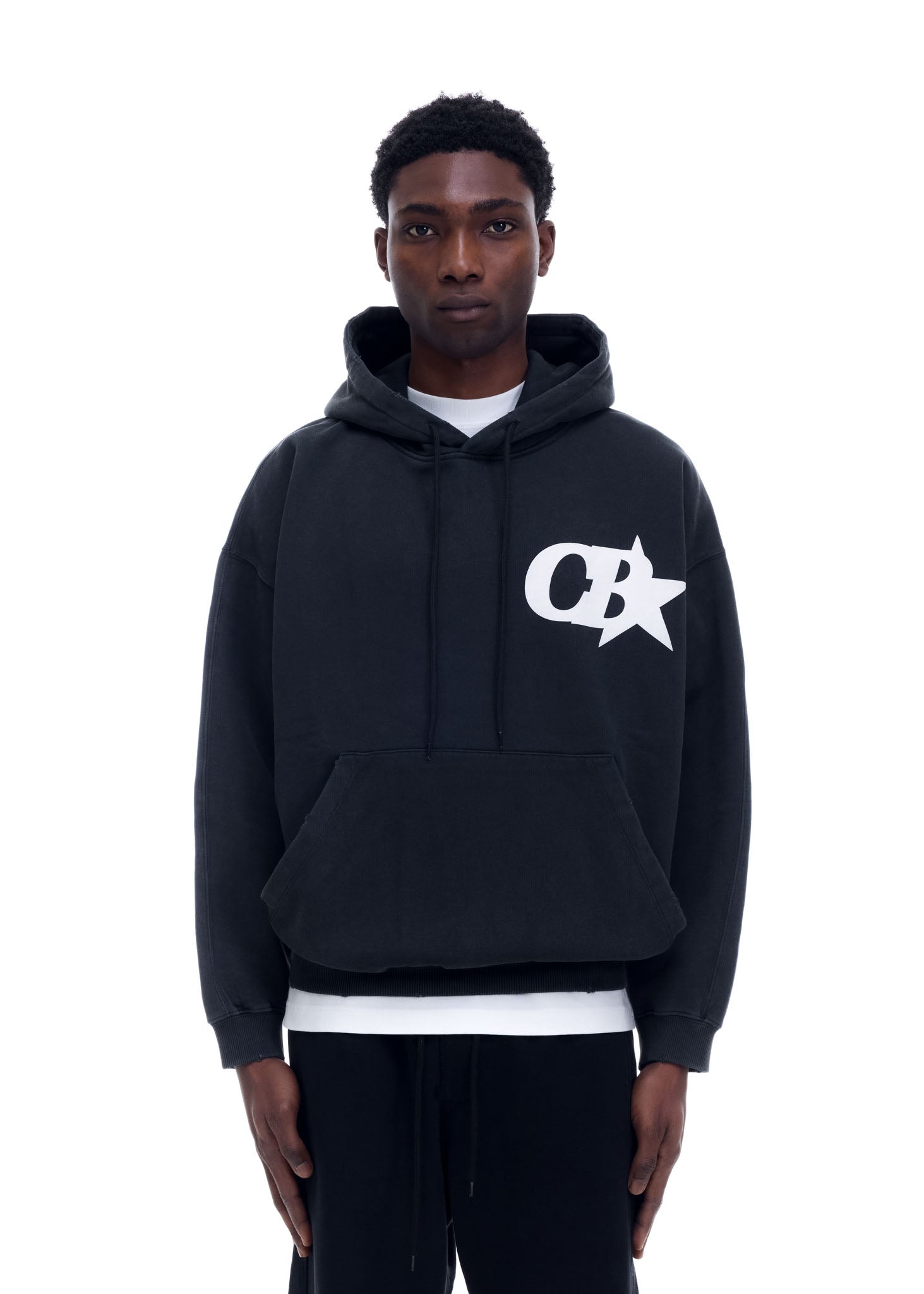 CB STAR HOODIE - VINTAGE BLACK