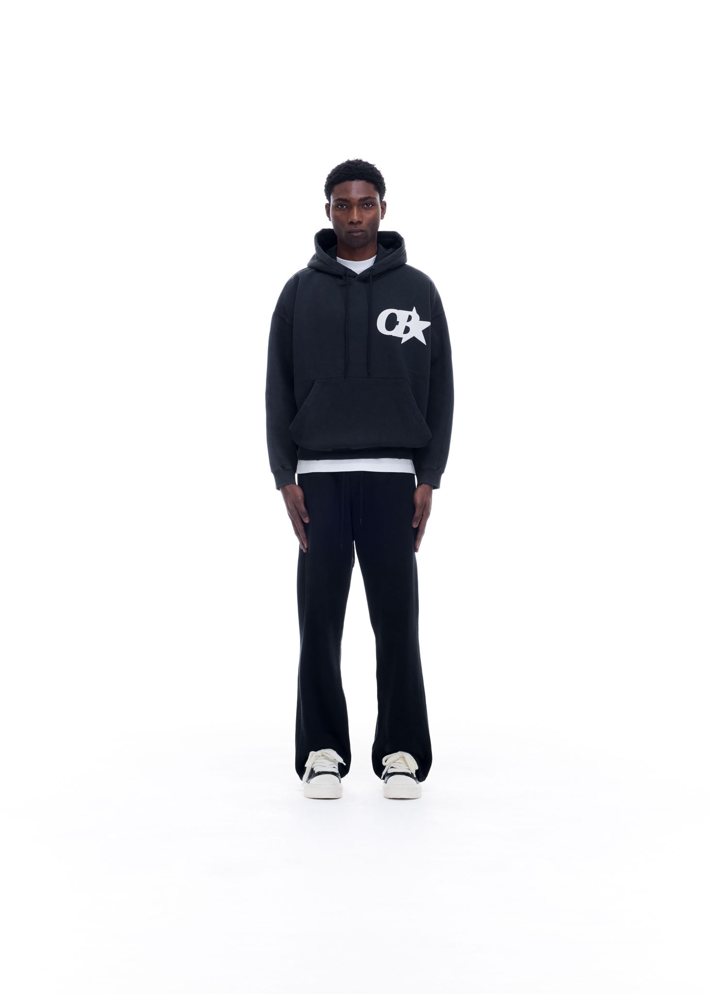 CB STAR HOODIE - VINTAGE BLACK